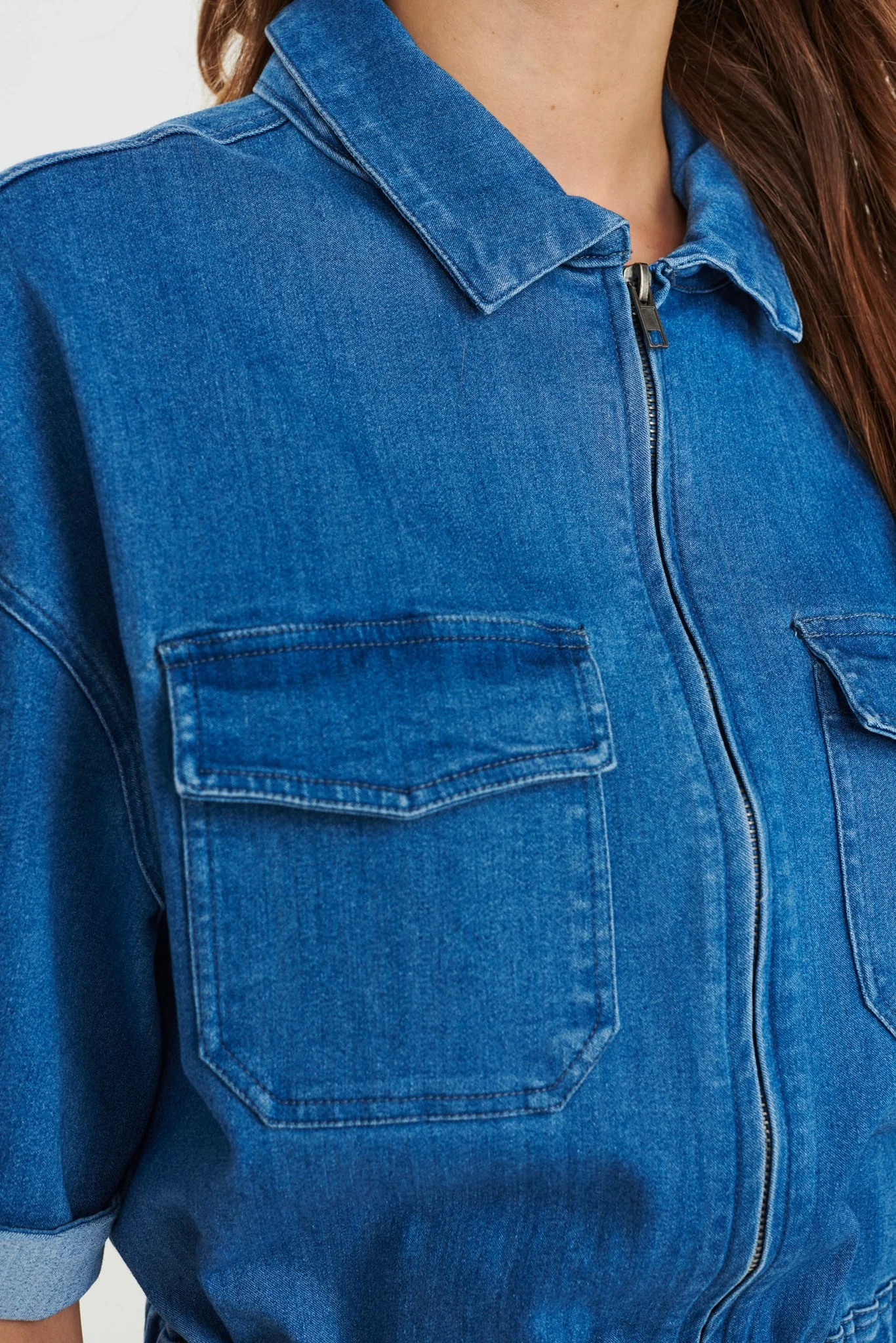 NUCELINA JUMPSUIT  - Medium Blue Denim - Image 4