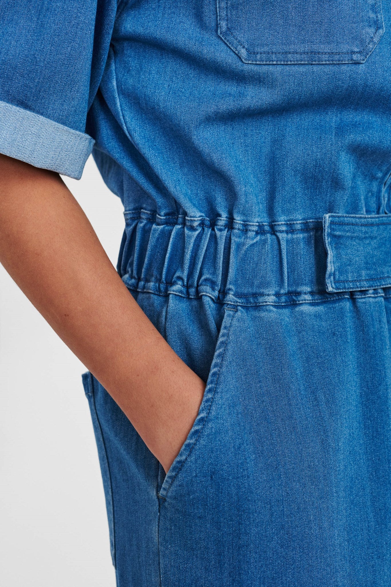 NUCELINA JUMPSUIT  - Medium Blue Denim - Image 5