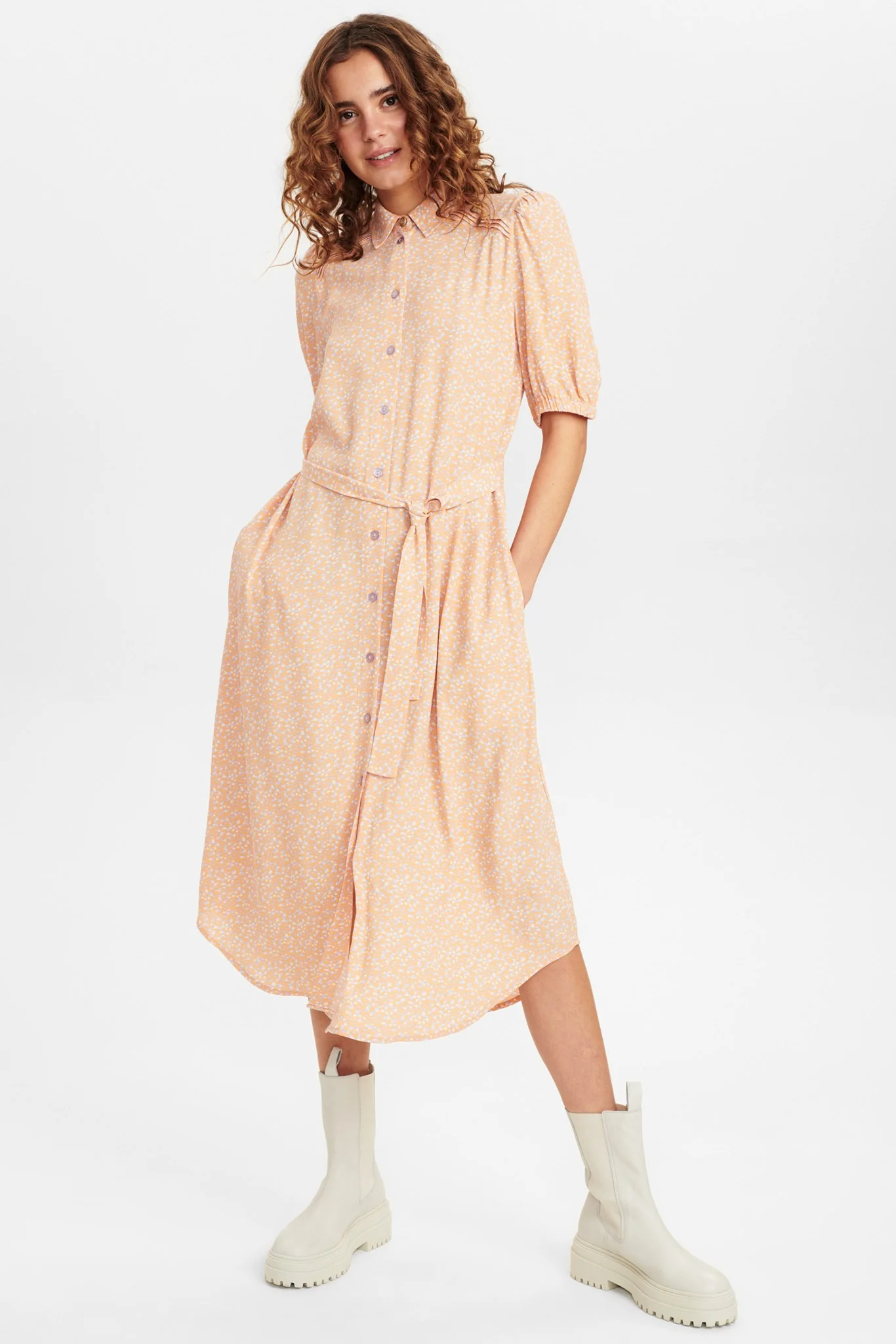 NUCHANAH DRESS - Peach Cobbler - Image 3