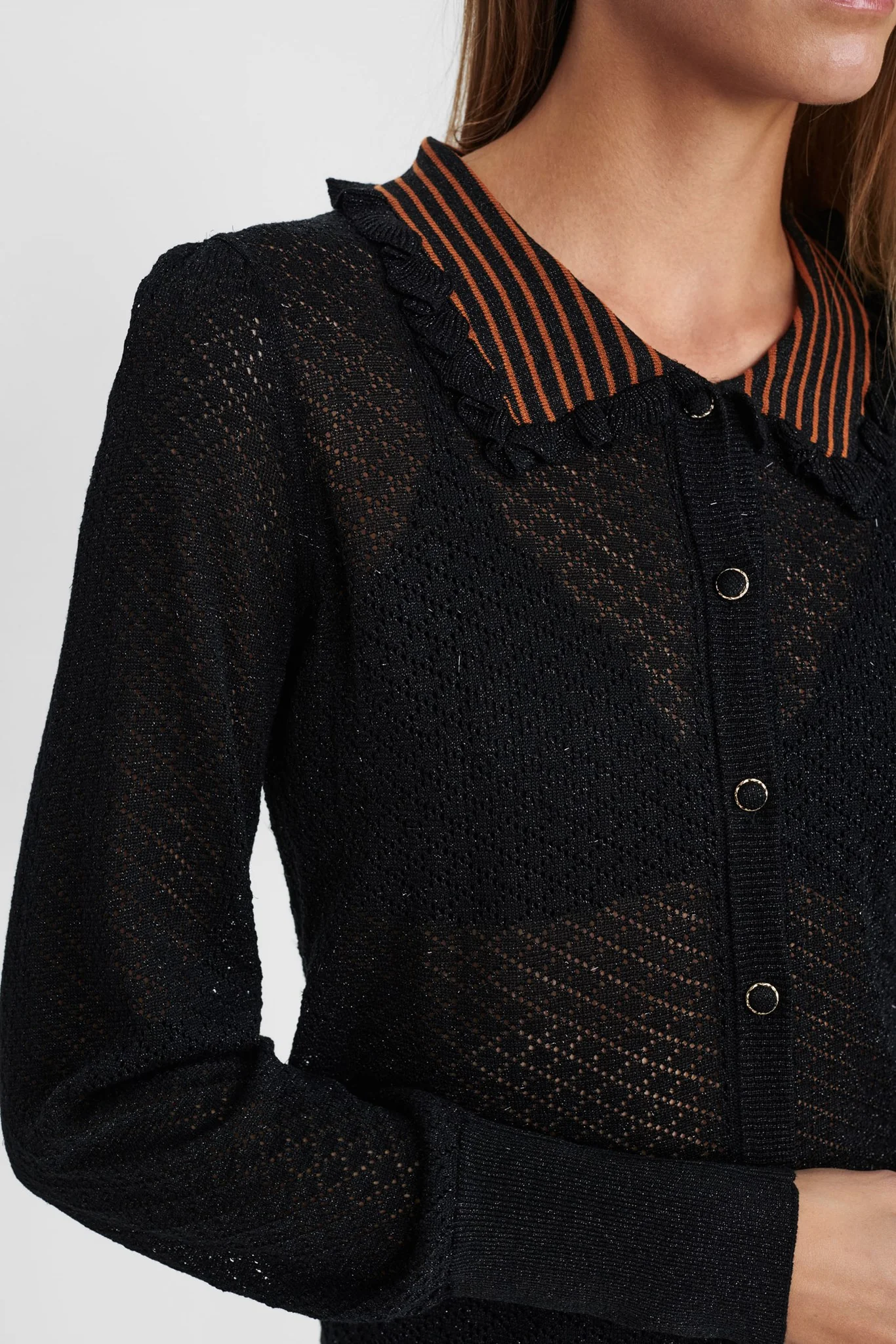 NUCHANTARA CARDIGAN - Caviar - Image 4
