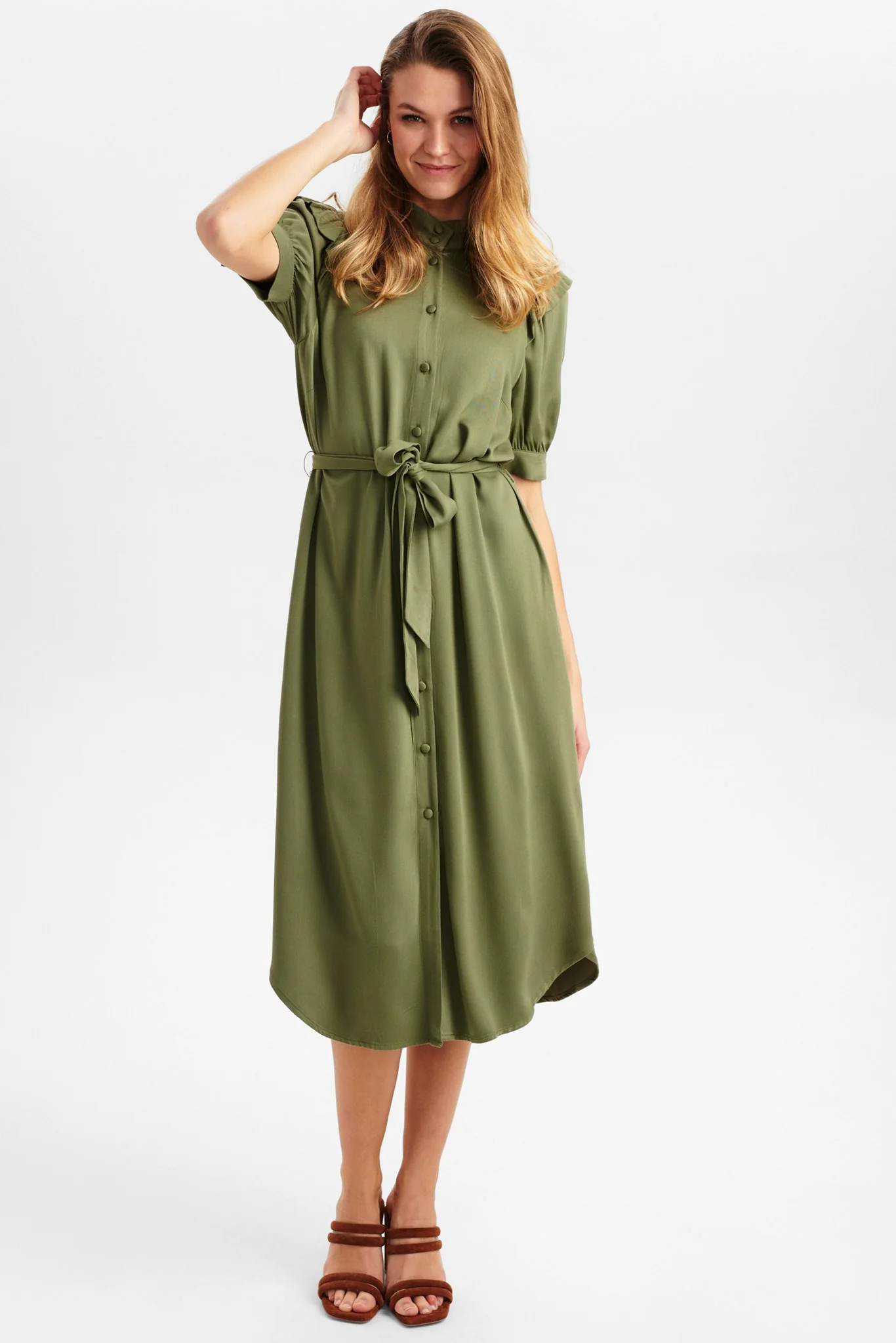 NUCHARDONNAY DRESS - Deep Lichen Green - Image 3