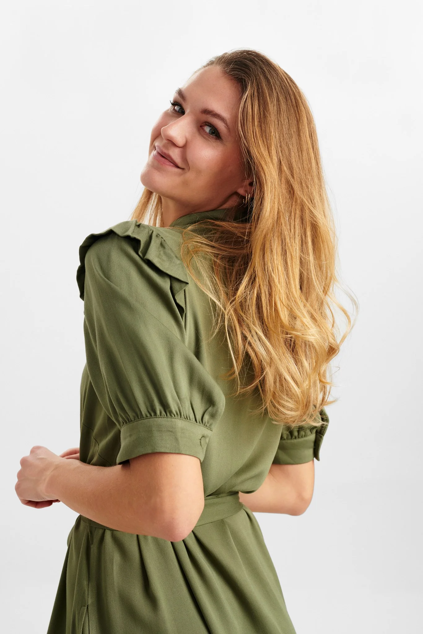NUCHARDONNAY DRESS - Deep Lichen Green - Image 6