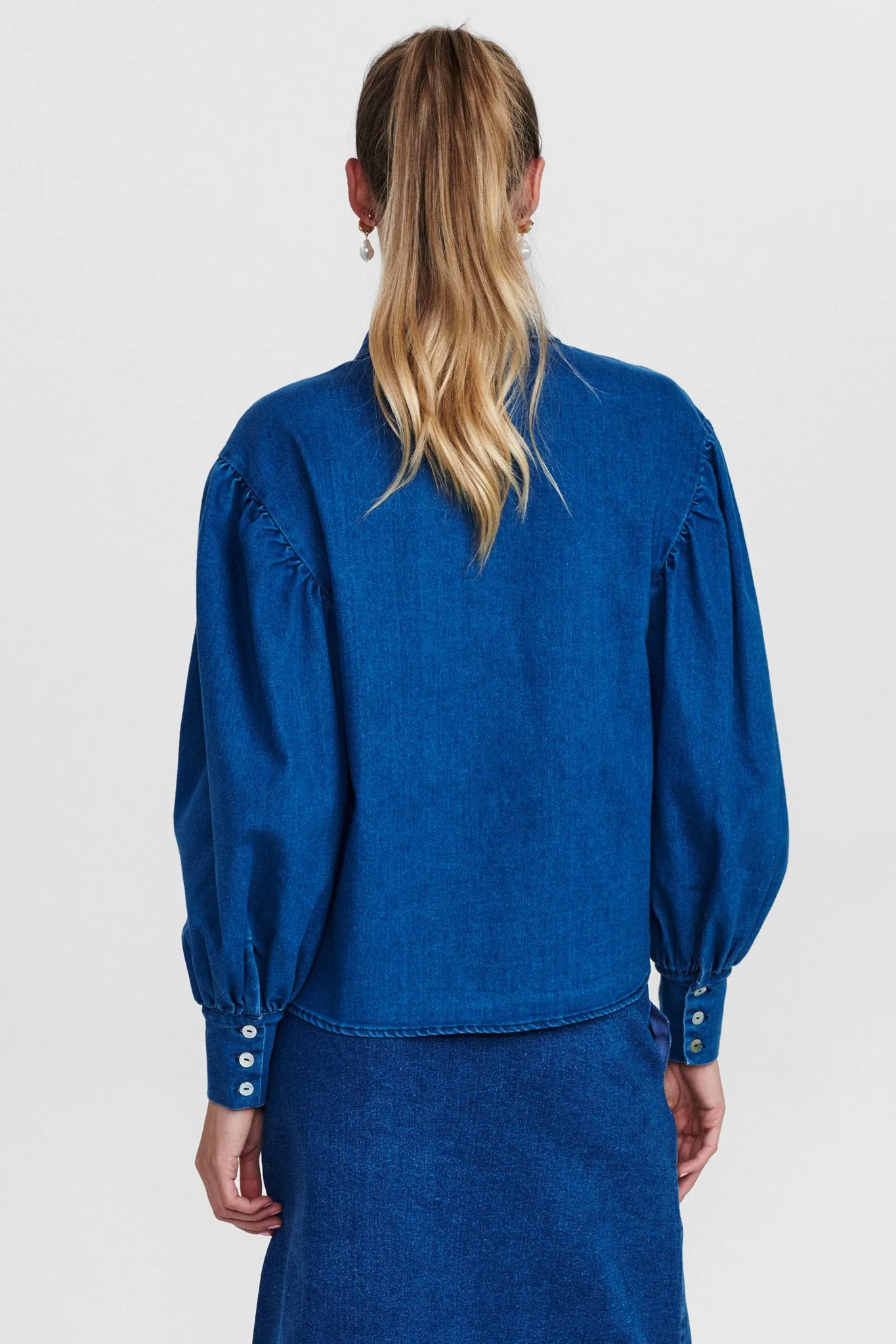 NUCHARLEY SHIRT - Medium Blue Denim - Image 2