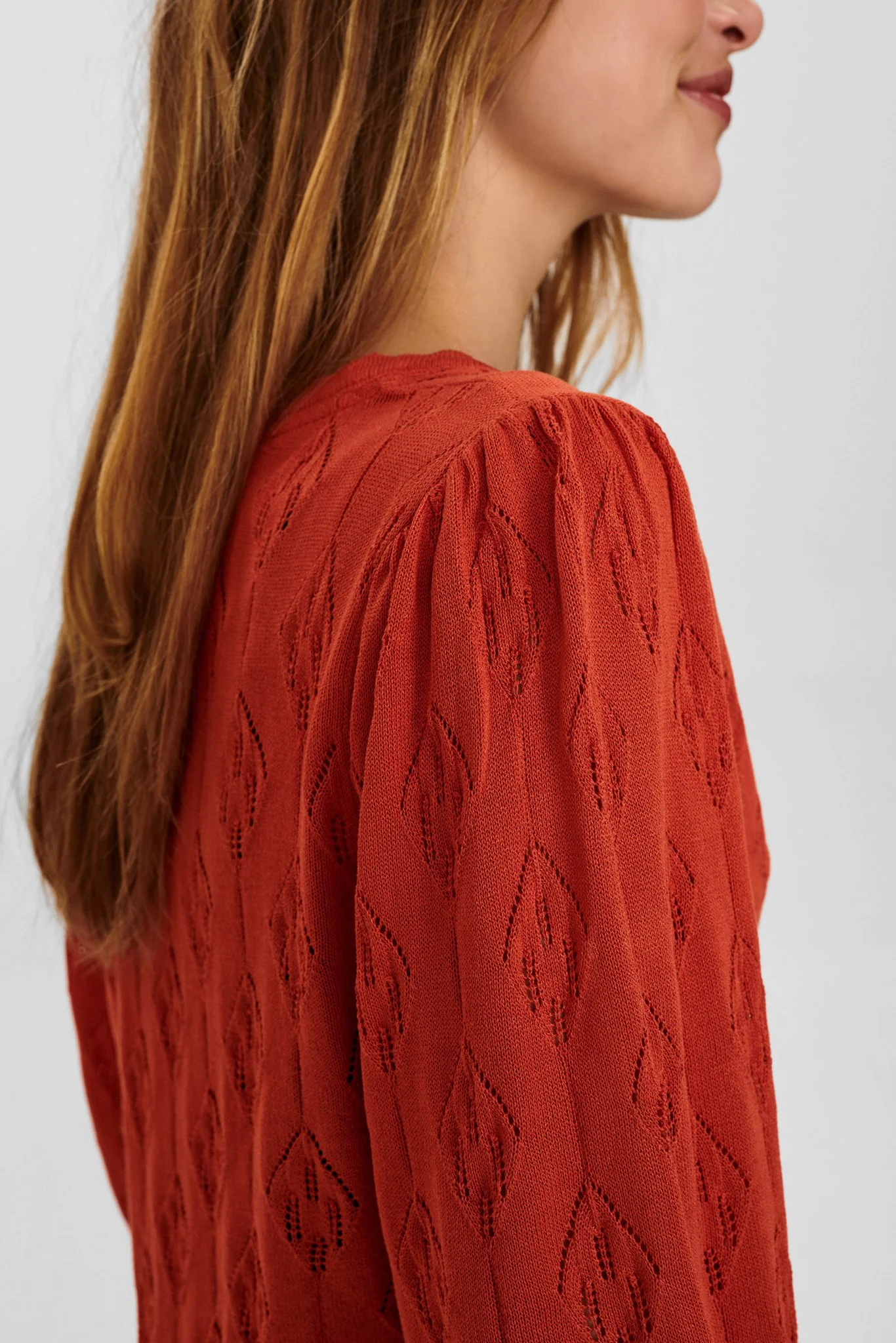 NUCHARO CARDIGAN - Red Clay - Image 5