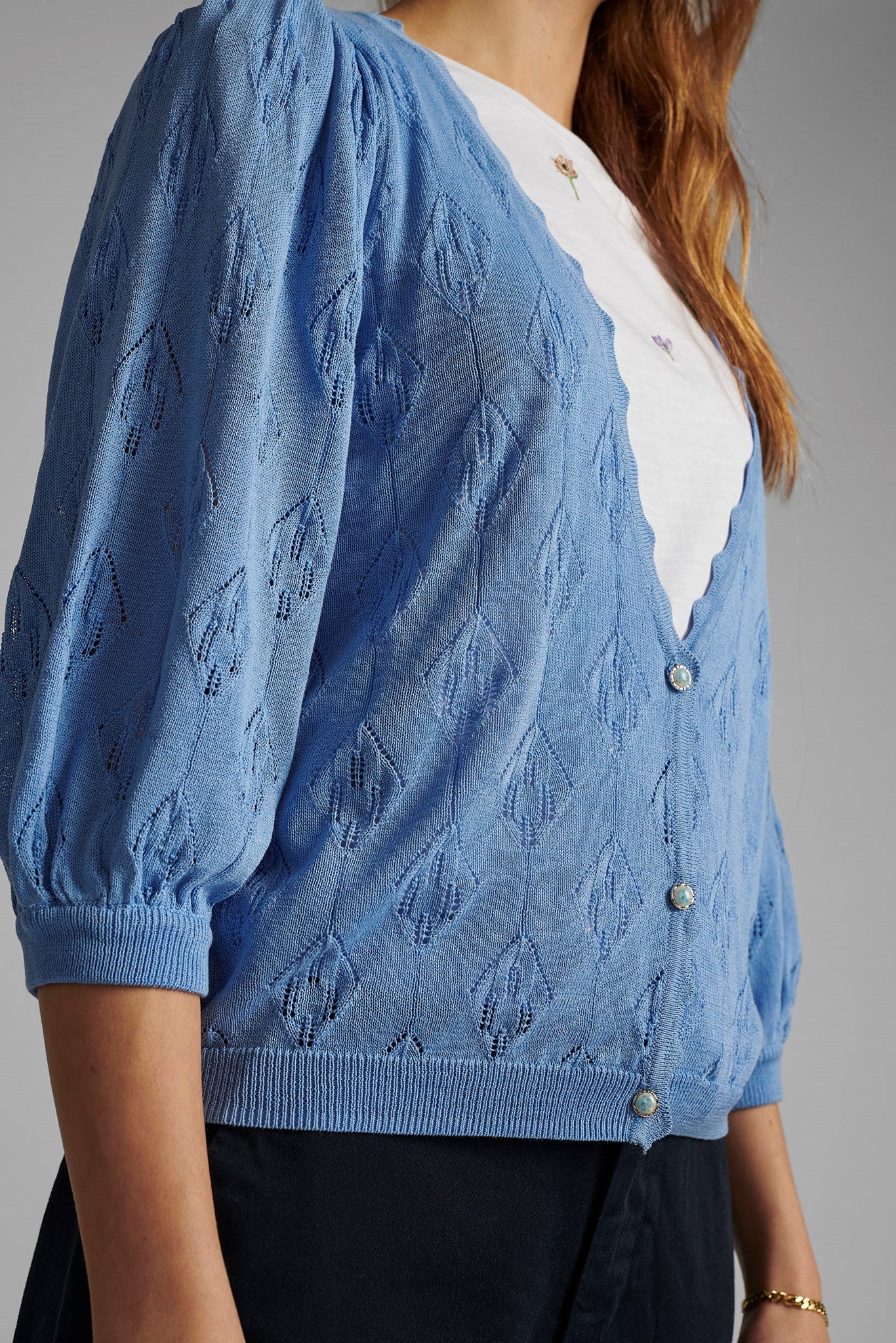 NUCHARO CARDIGAN - Vista Blue - Image 4