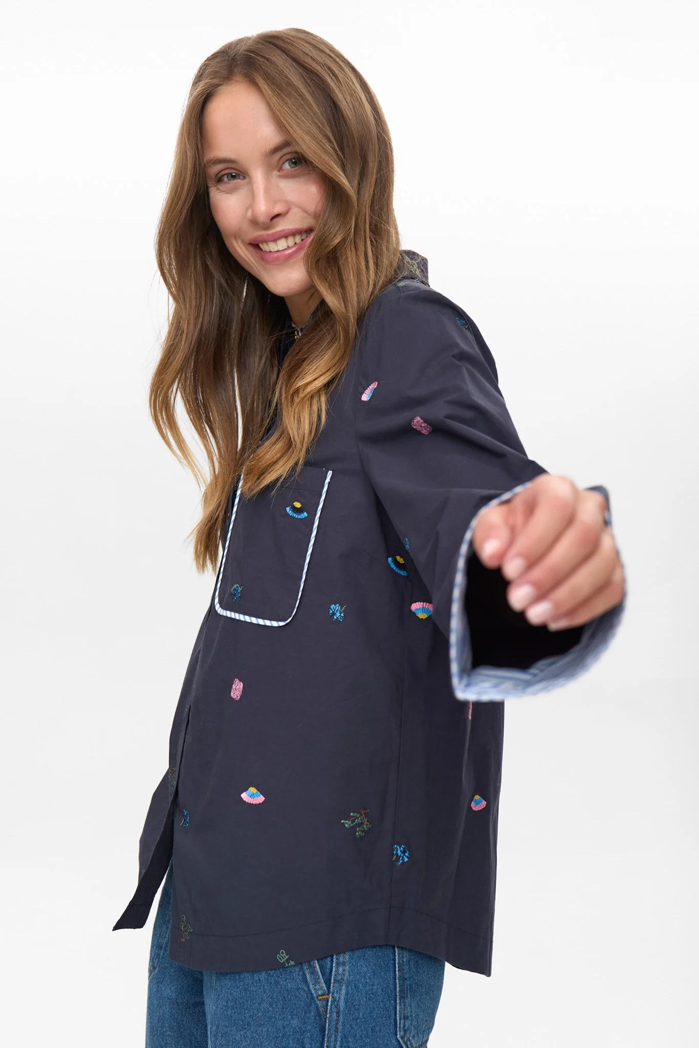 NUCHIRO BOXY SHIRT - Dark Sapphire - Image 9