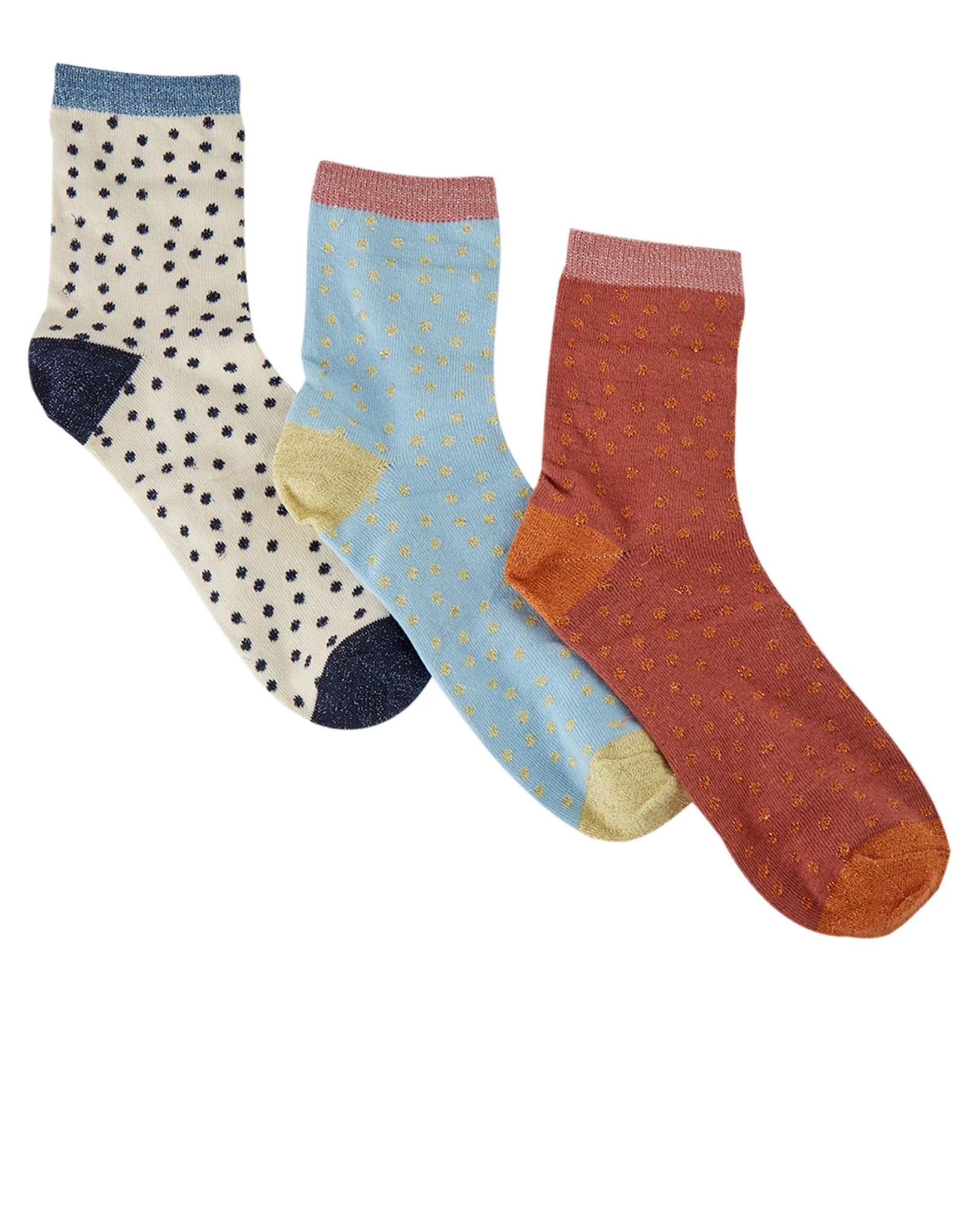 NUCIEL 3-PACK GLITTER SOCKS - Multi - Image 2