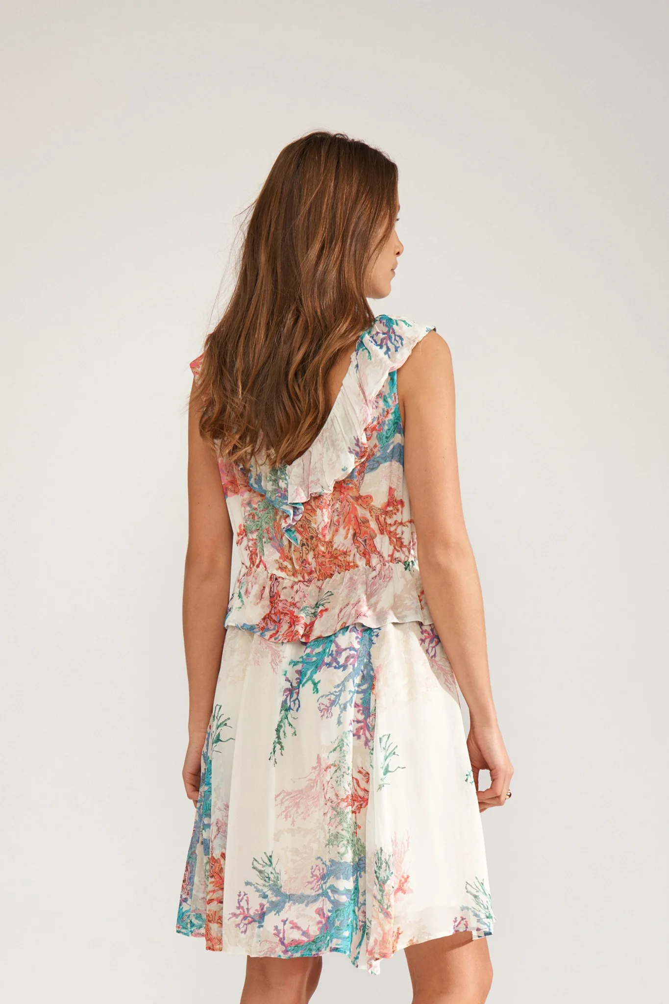 NUCORAL RUFFLE DRESS - Cloud Dancer - Image 2