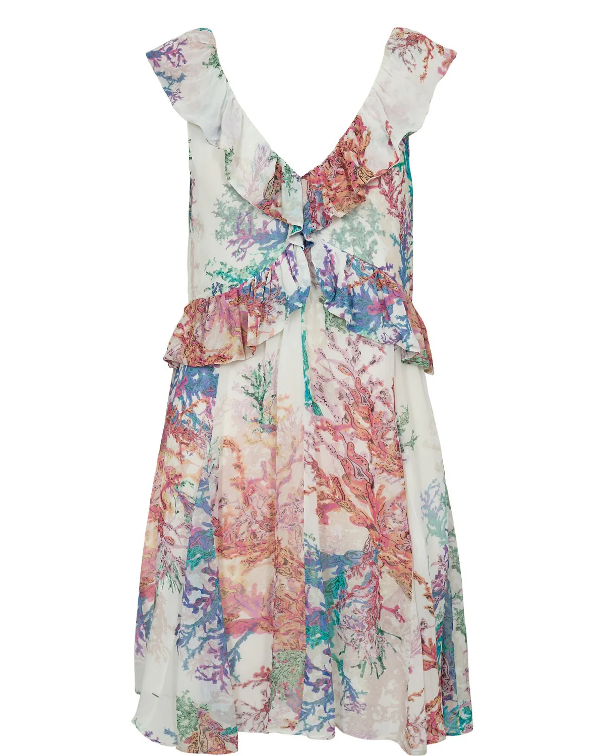 NUCORAL RUFFLE DRESS - Cloud Dancer - Image 8