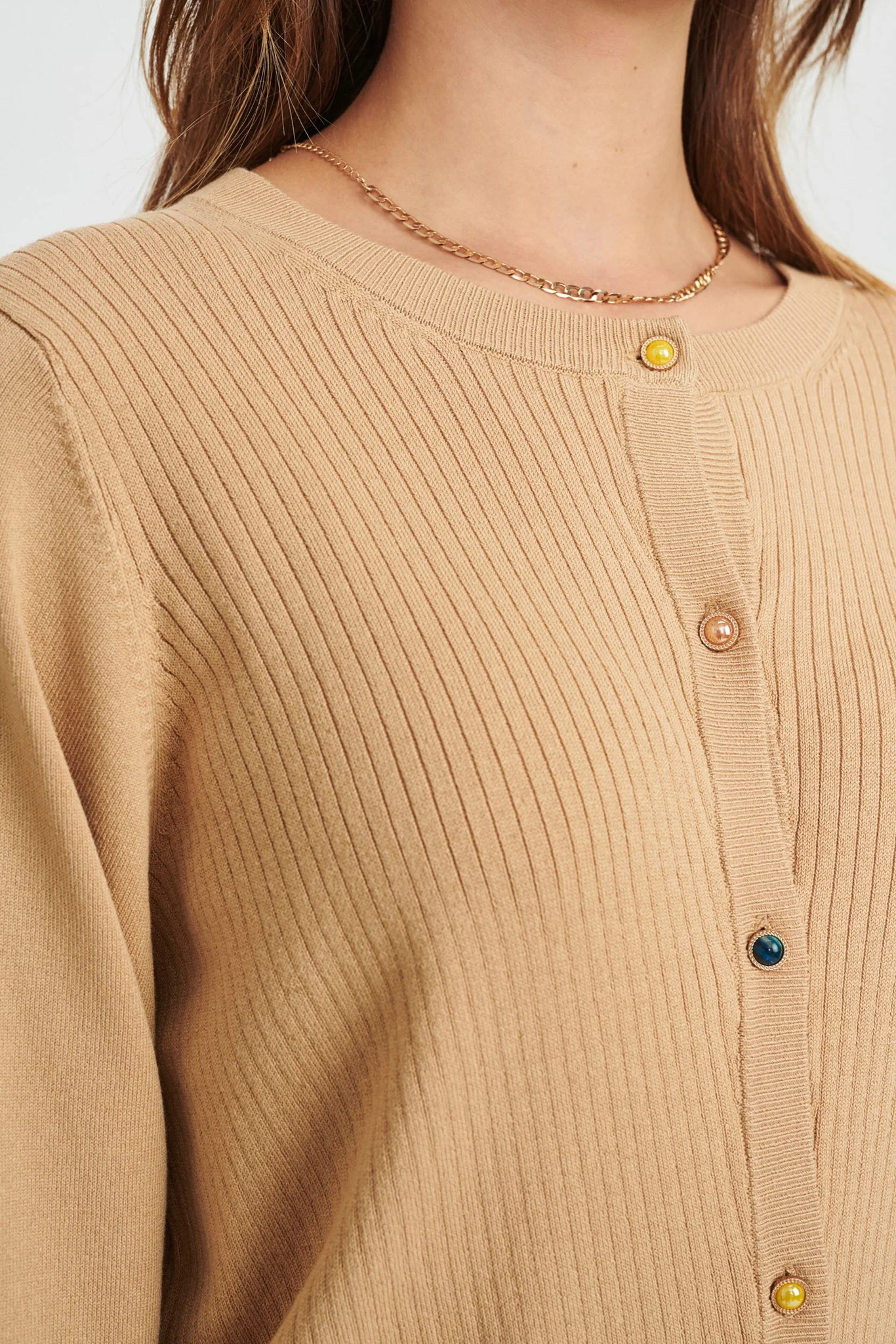 NUCYNARA CARDIGAN - Sesame - Image 4