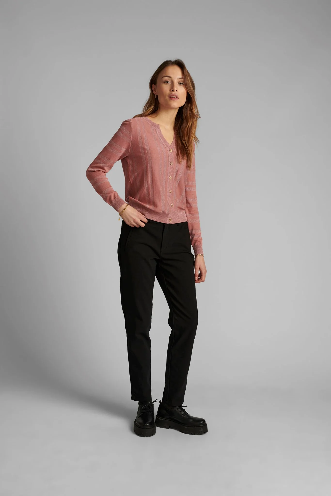 NUDAGAN STEFFIE CARDIGAN  - Ash Rose - Image 3