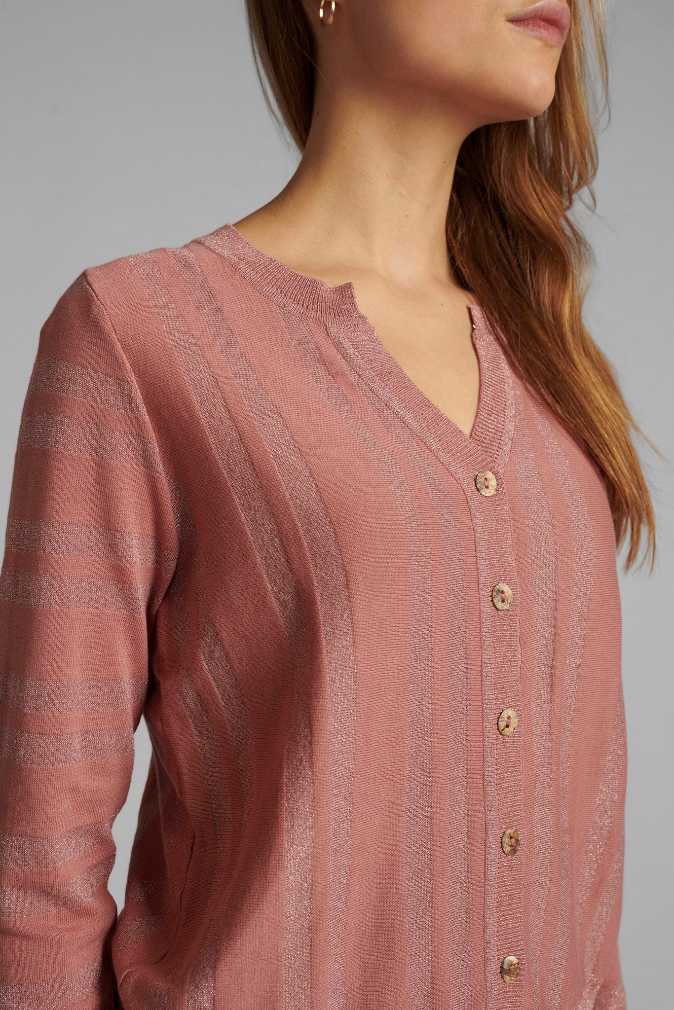 NUDAGAN STEFFIE CARDIGAN  - Ash Rose - Image 4