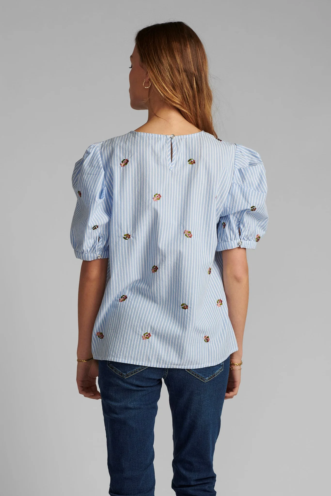 NUDAHLIA BLOUSE - Blue Stripe - Image 2