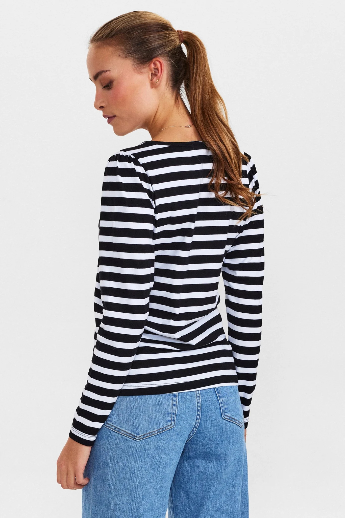 NUDAIMI LS T-SHIRT-NOOS-GOTS - Bright White - Image 2