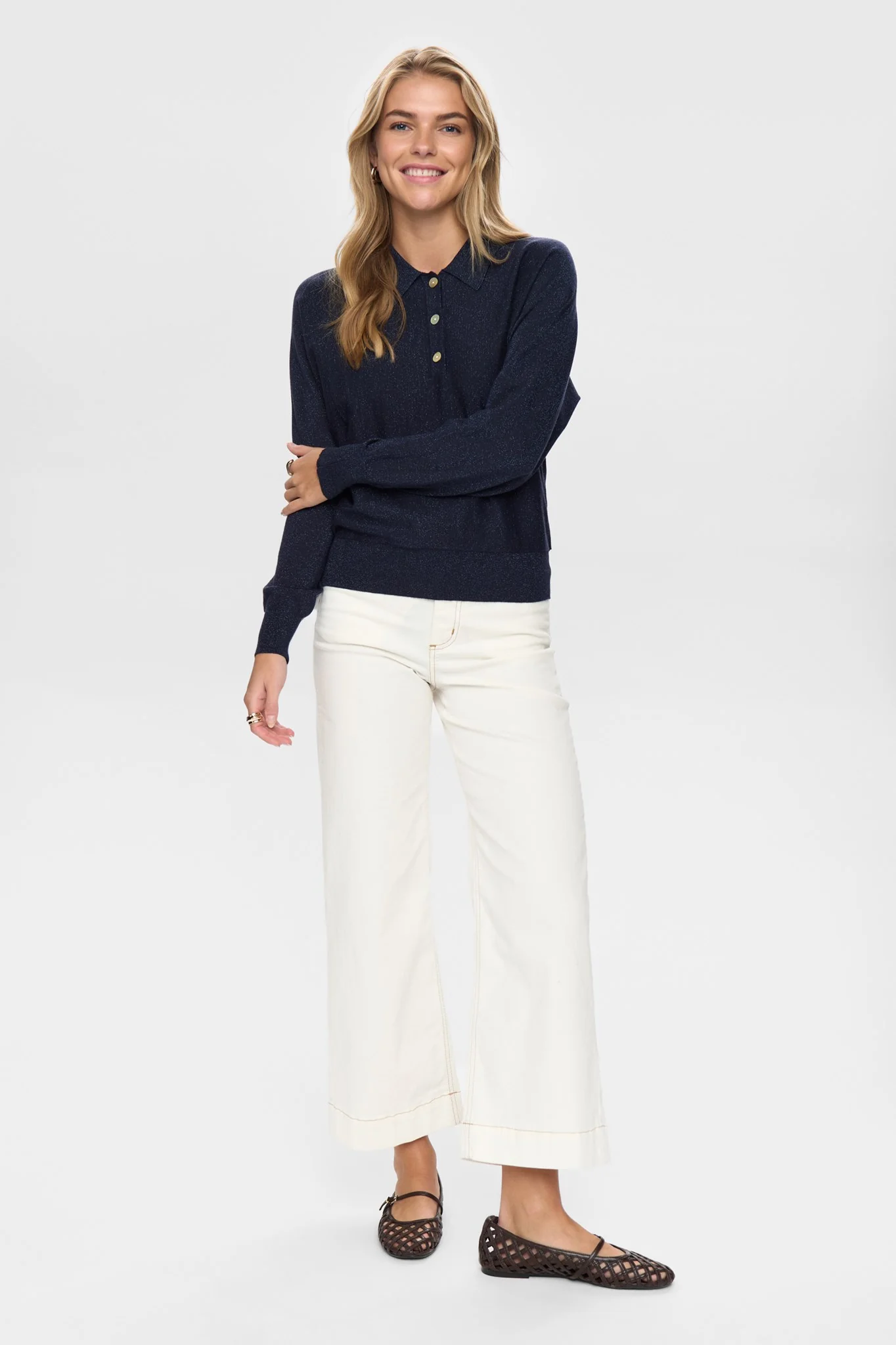 NUDAJANA L/S POLO - Dark Sapphire - Image 3
