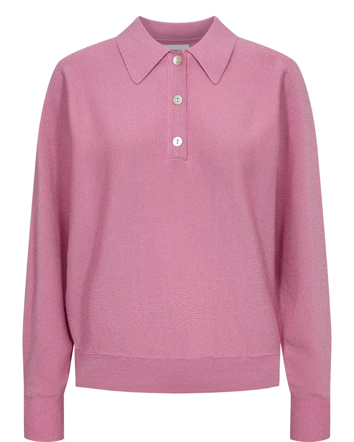 NUDAJANA L/S POLO - Fuchsia Pink - Image 6
