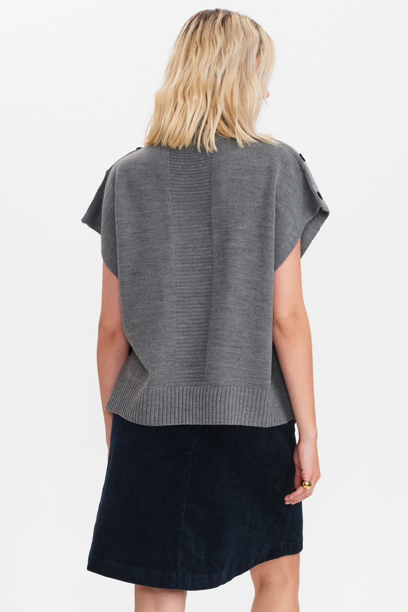 NUDARLENE BUTTON - NOOS - Medium Grey mel - Image 2