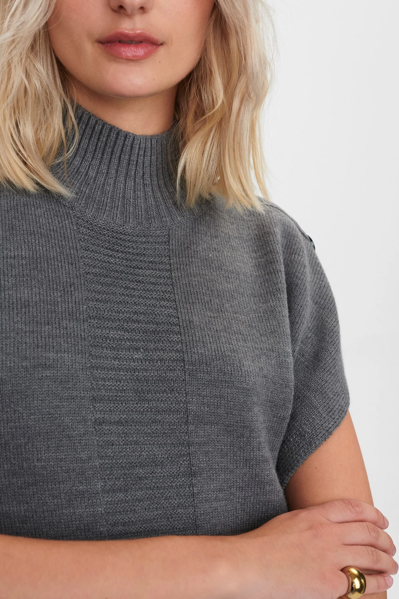 NUDARLENE BUTTON - NOOS - Medium Grey mel - Image 4