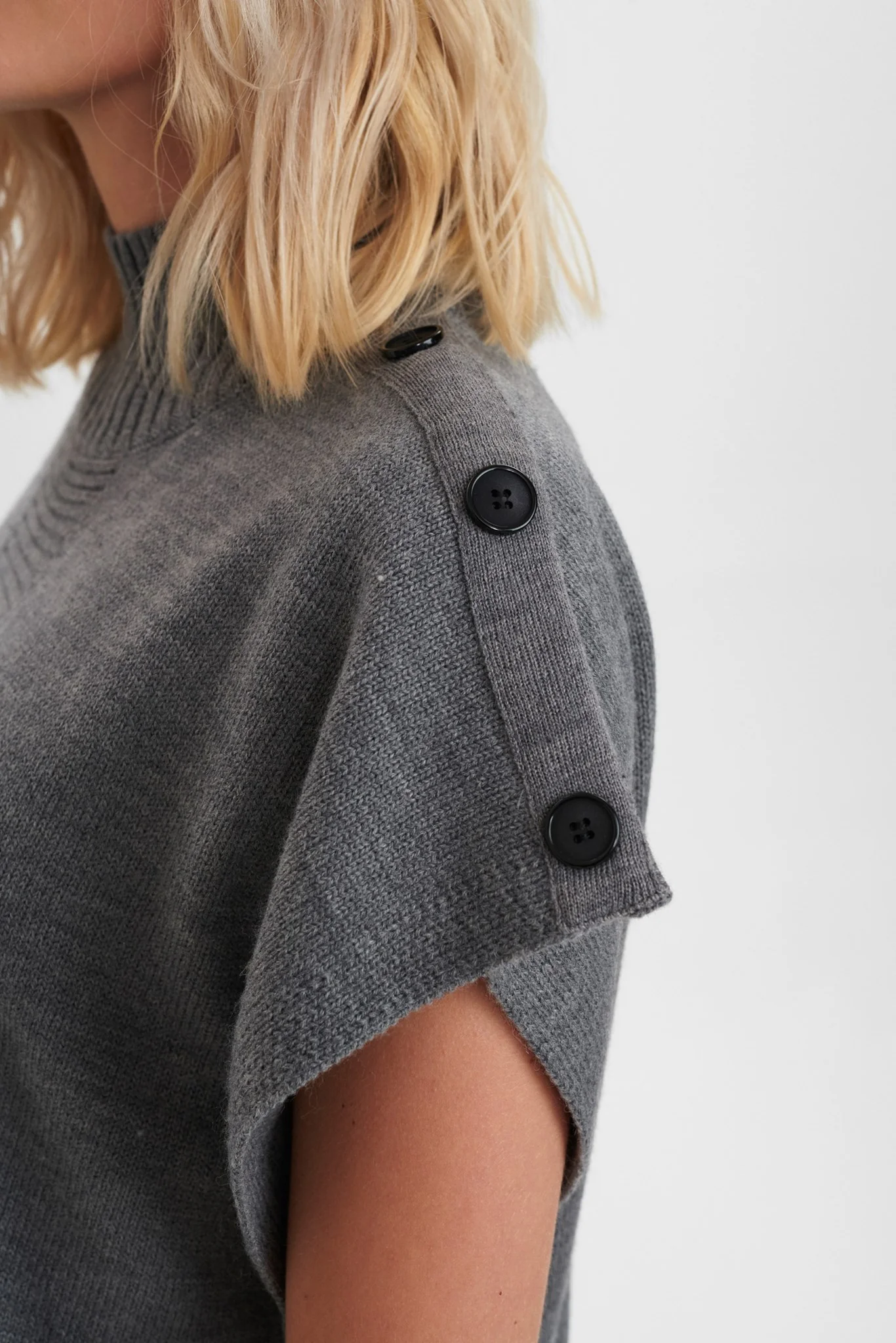 NUDARLENE BUTTON - NOOS - Medium Grey mel - Image 5