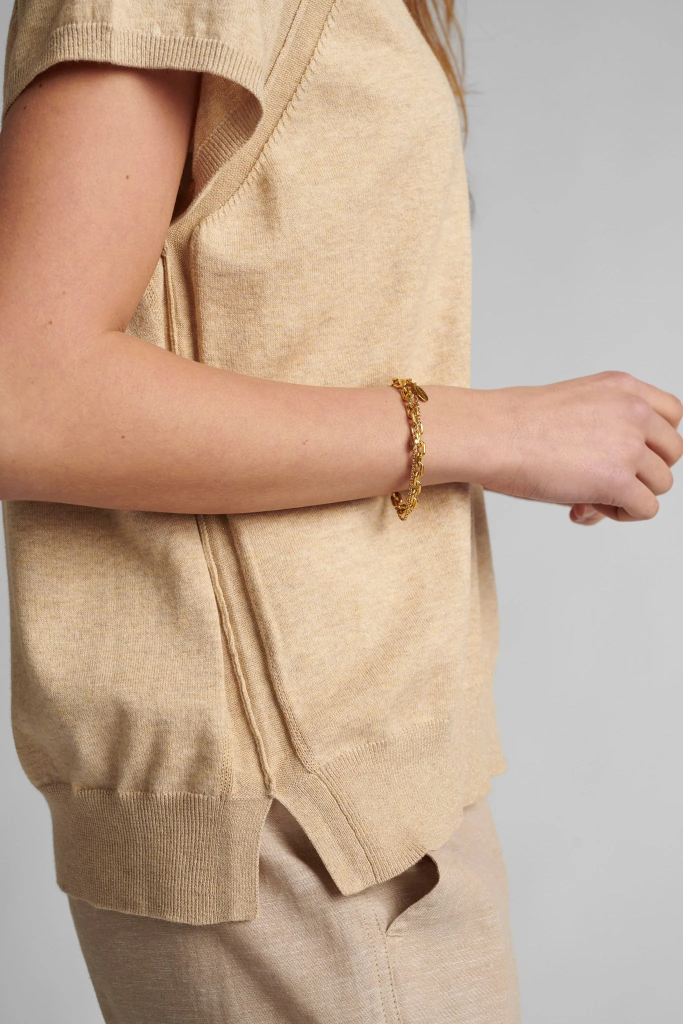 NUDARLENE V-NECK PULLOVER - Brazillian Sand - Image 5