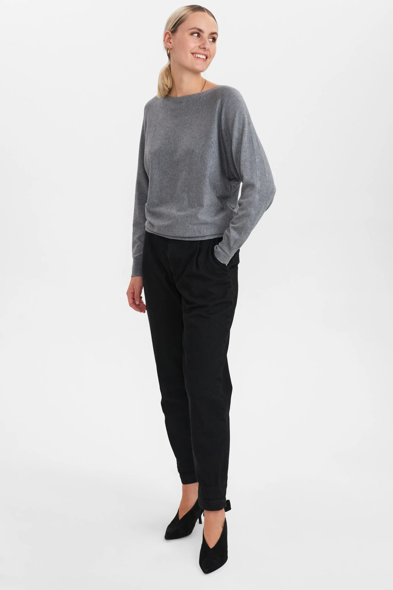 NUDAYA PULLOVER - NOOS - Medium Grey mel - Image 3