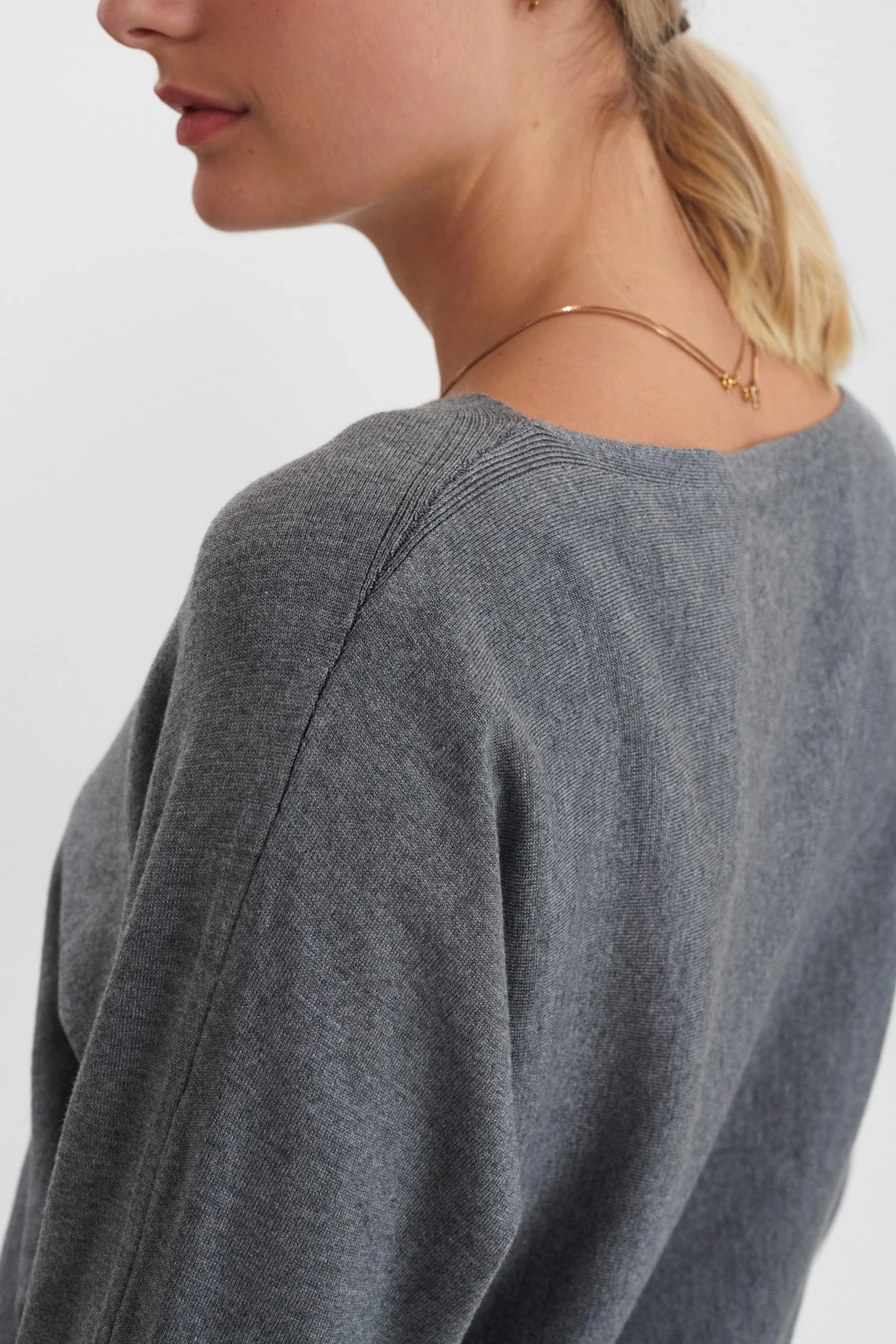 NUDAYA PULLOVER - NOOS - Medium Grey mel - Image 5