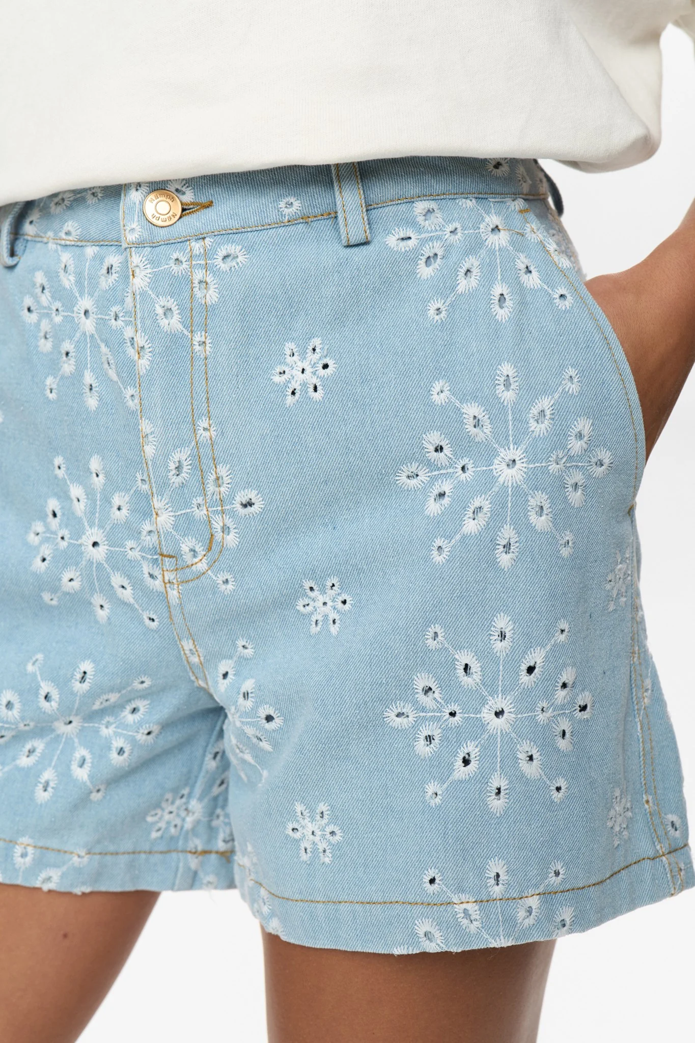 NUDELILAH SHORTS - Light Blue Denim - Image 4
