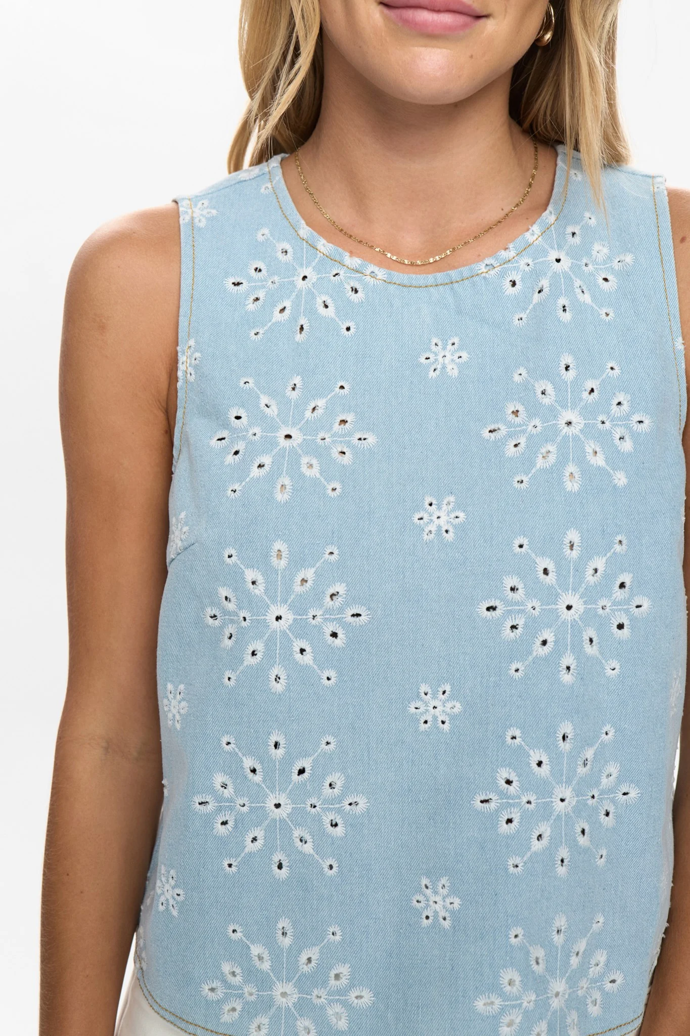 NUDELILAH TOP  - Light Blue Denim - Image 4