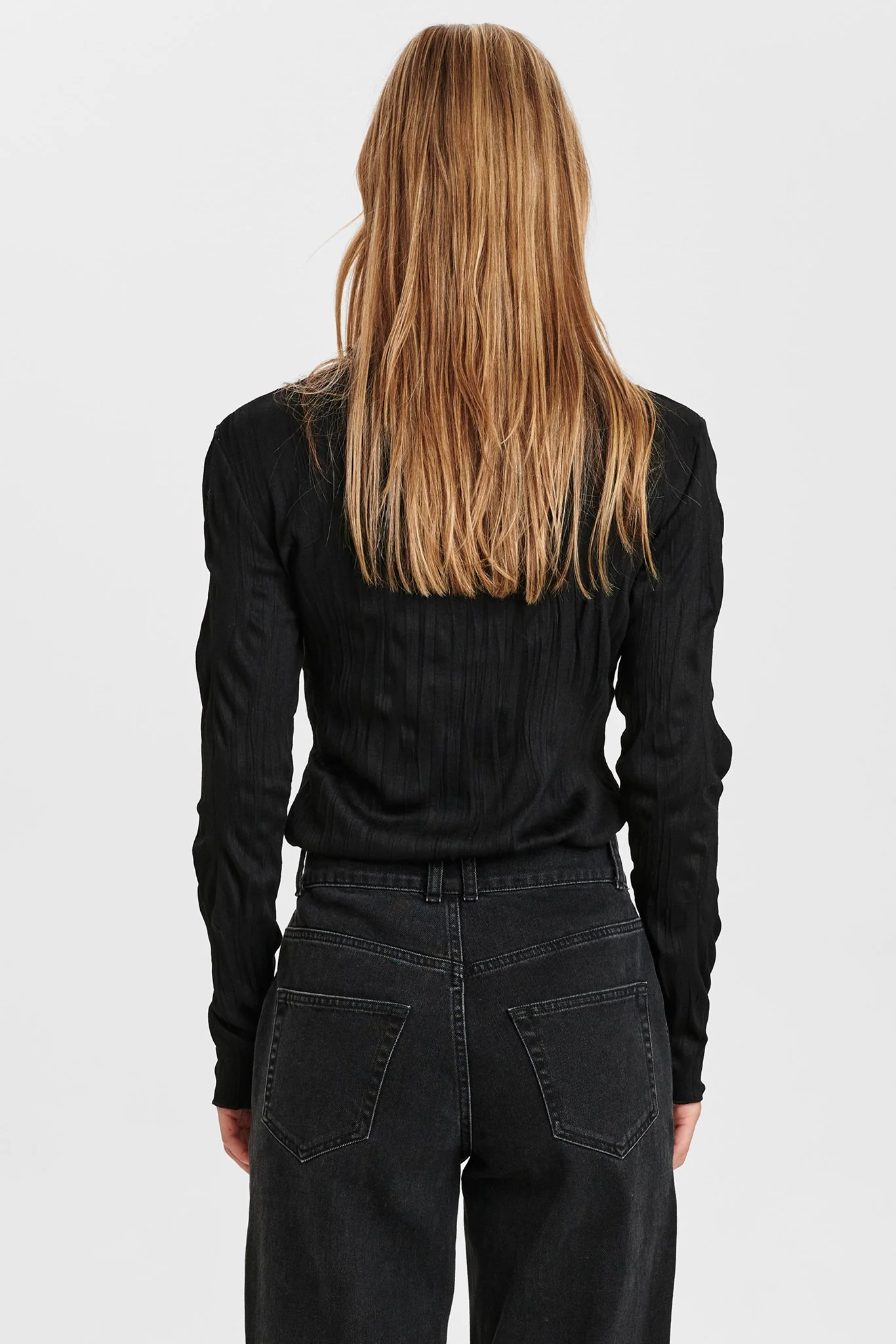 NUDENNISE BLOUSE - Caviar - Image 2