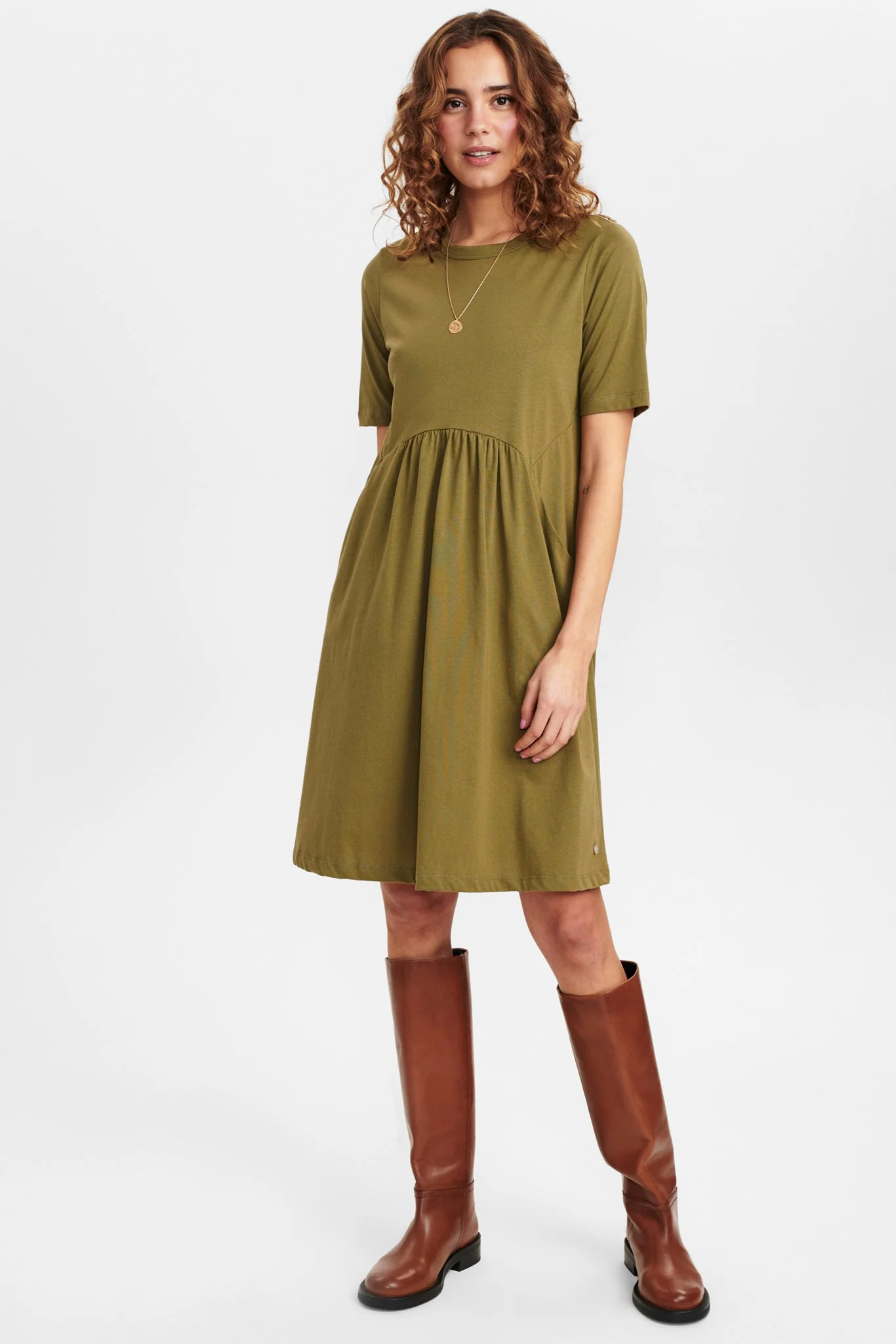 NUDIDI DRESS - MARTINI OLIVE - Image 3