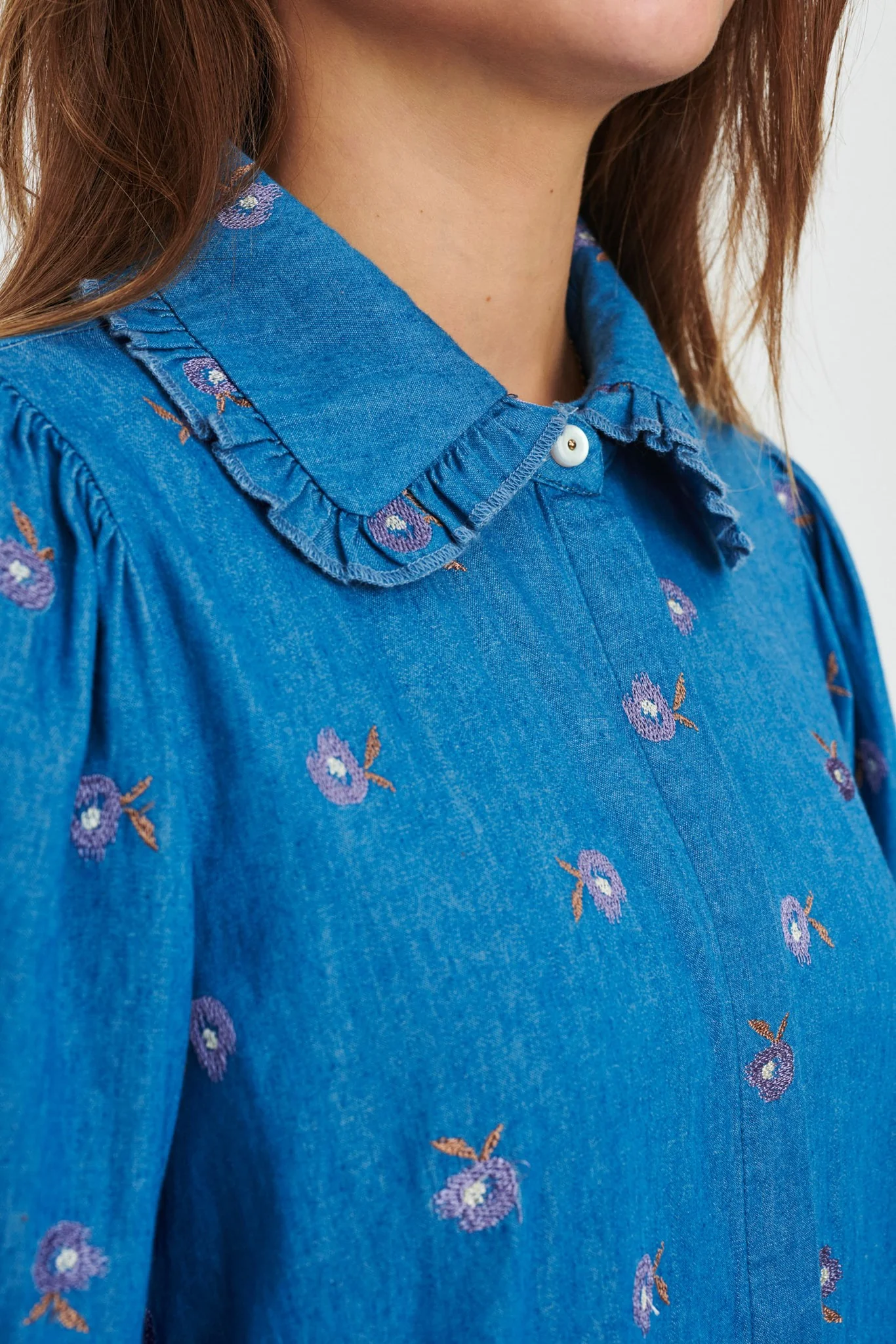 NUDOSS DRESS - Medium Blue Denim - Image 4