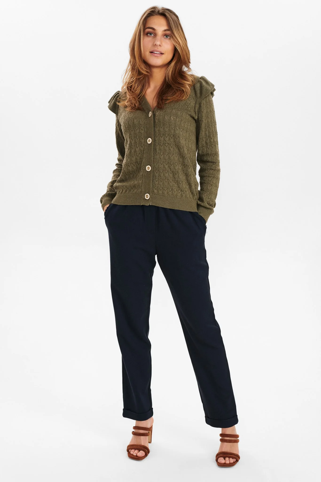 NUDULLIA CARDIGAN - Deep Lichen Green - Image 3