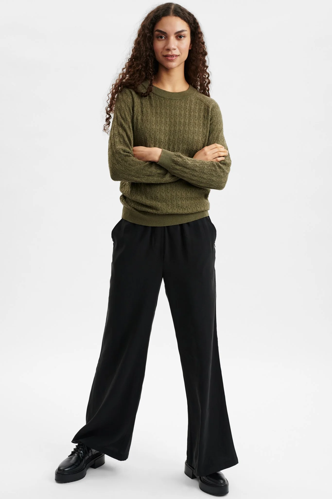 NUDULLIA PULLOVER W/O RUFFLES - Deep Lichen Green - Image 3
