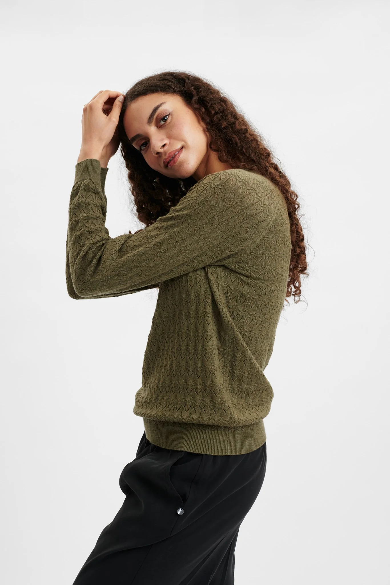 NUDULLIA PULLOVER W/O RUFFLES - Deep Lichen Green - Image 6