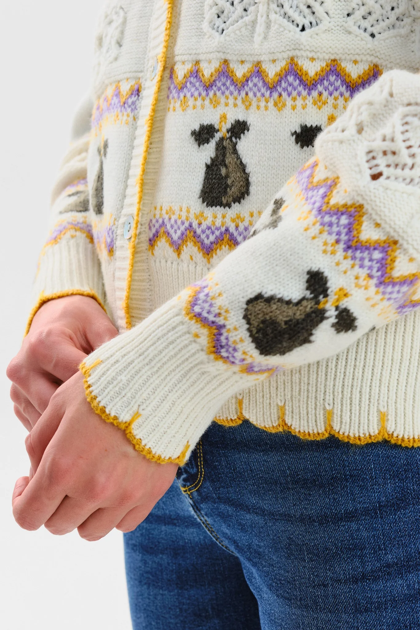 NUEBBALENE CARDIGAN - Cloud Dancer - Image 5
