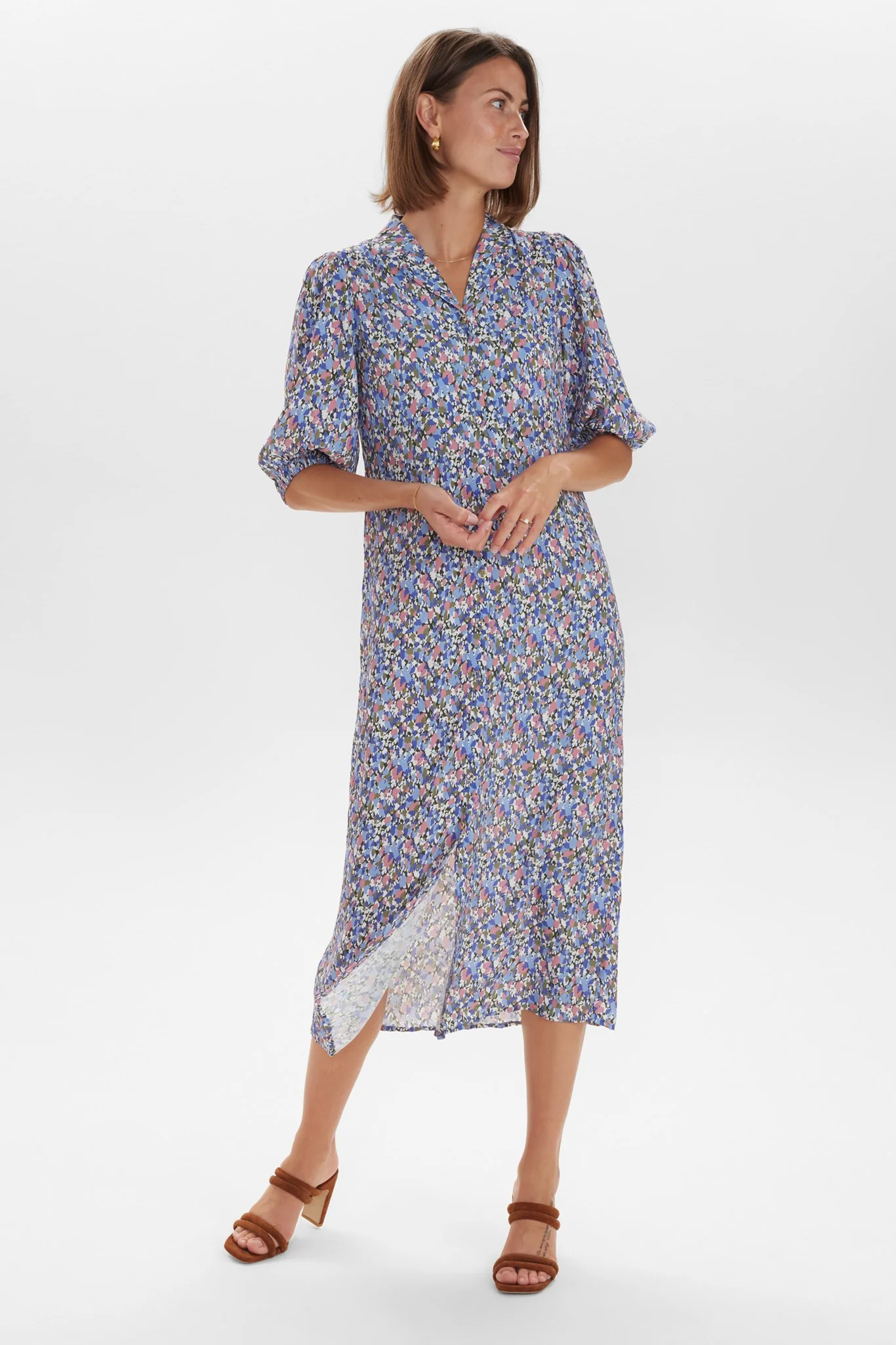 NUEDISSI 7/8 SLEEVE DRESS - Marlin - Image 3