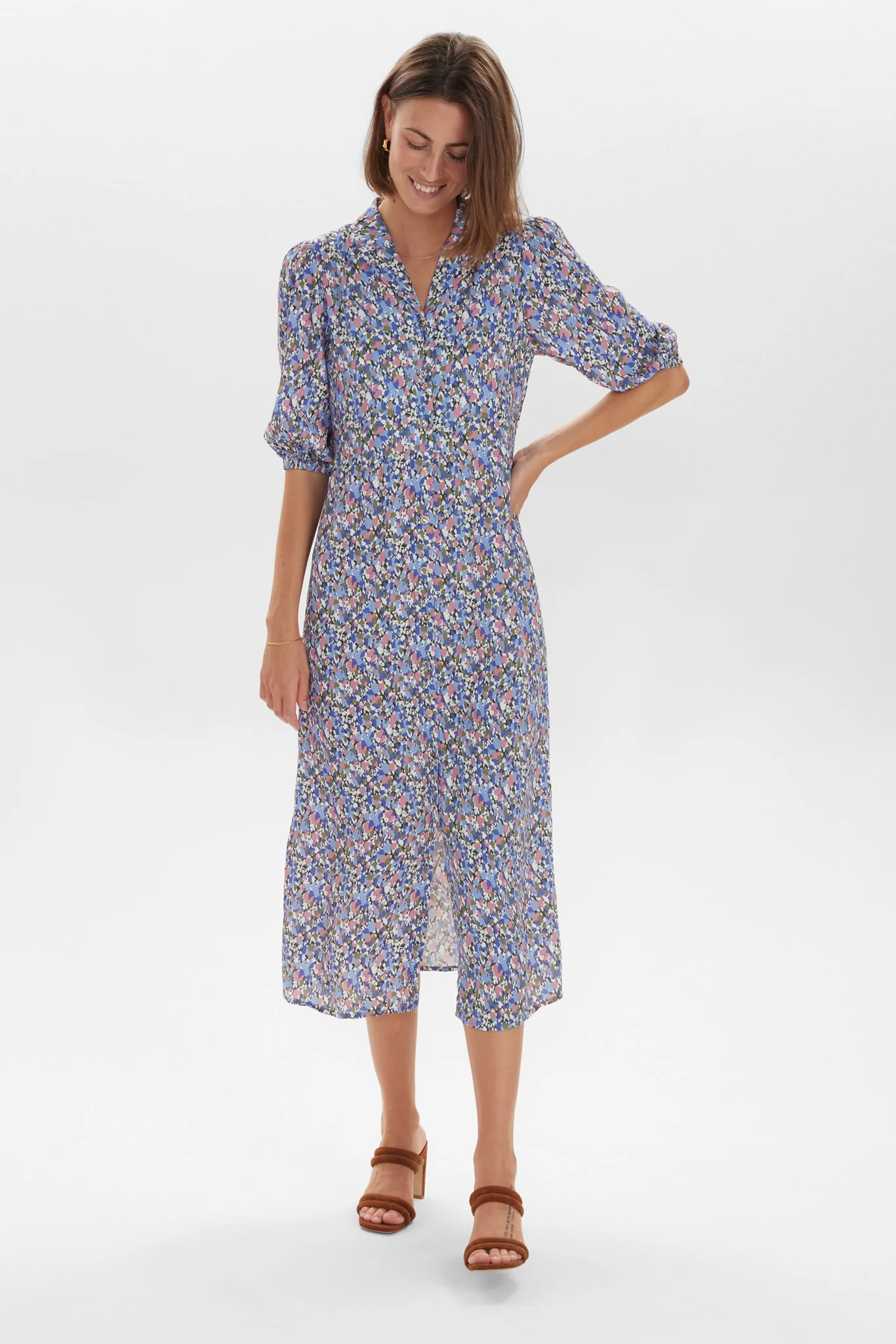 NUEDISSI 7/8 SLEEVE DRESS - Marlin - Image 6