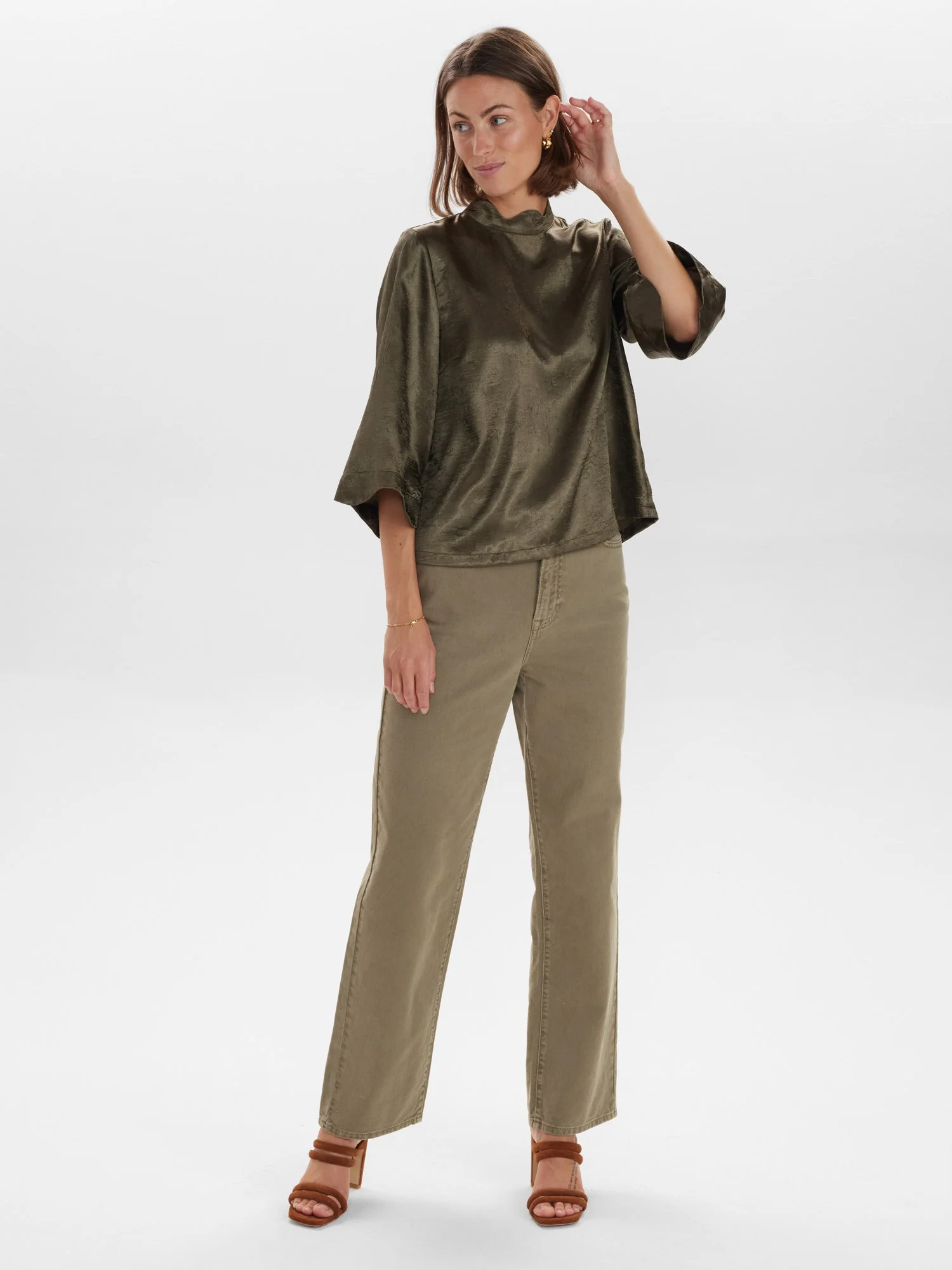 NUEDLE BLOUSE - Deep Lichen Green - Image 3
