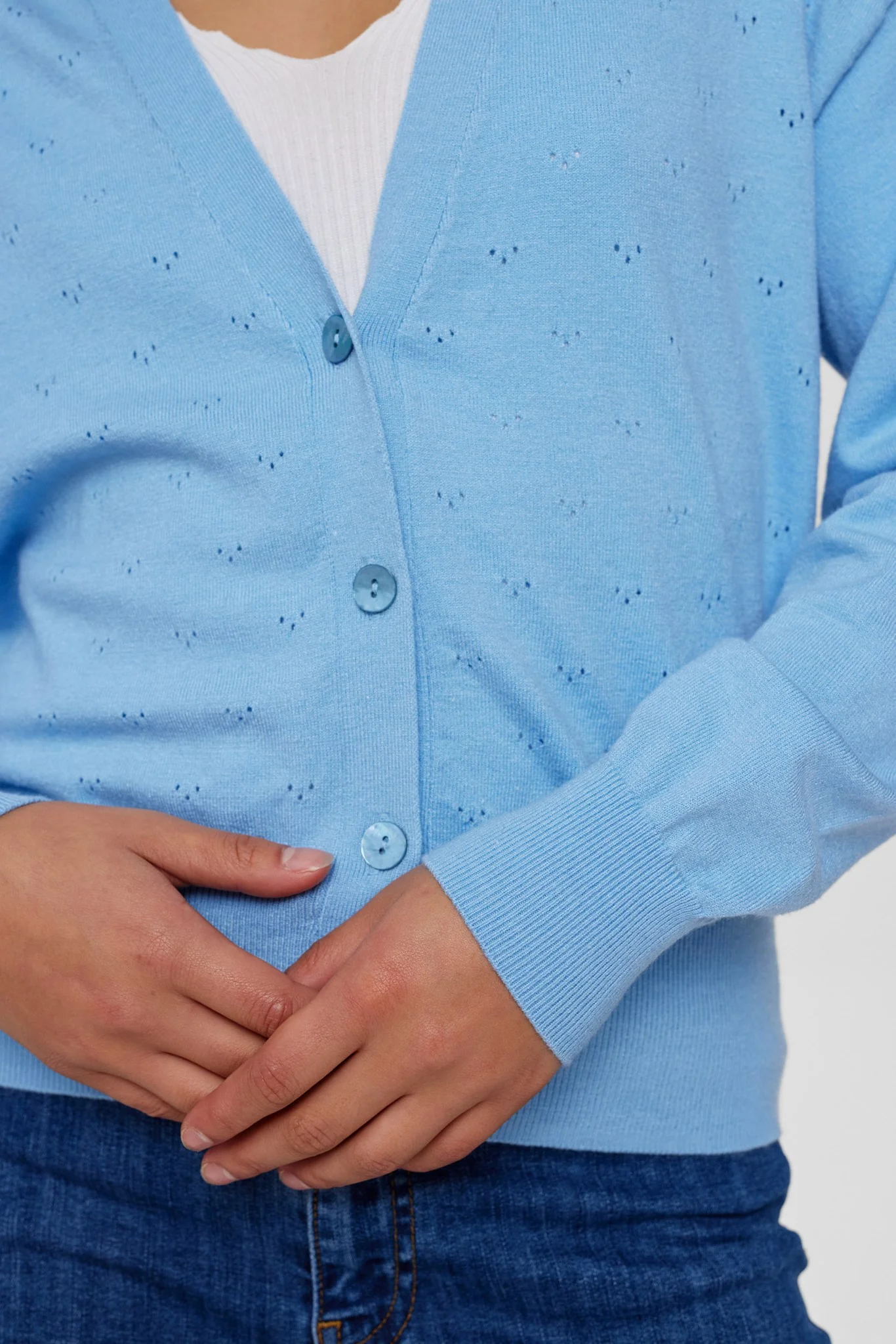 NUEDNA CARDIGAN  - Powder Blue - Image 5
