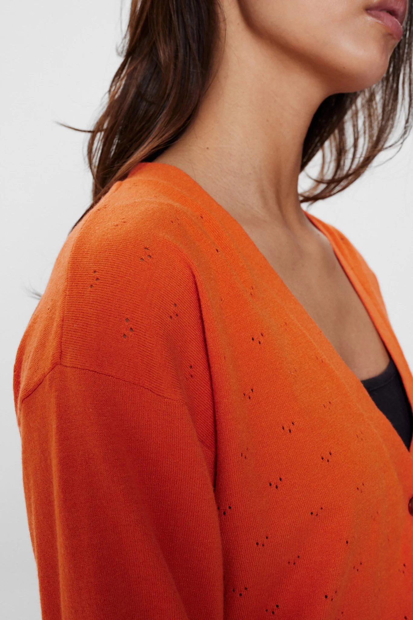 NUEDNA CARDIGAN  - Red Orange - Image 5