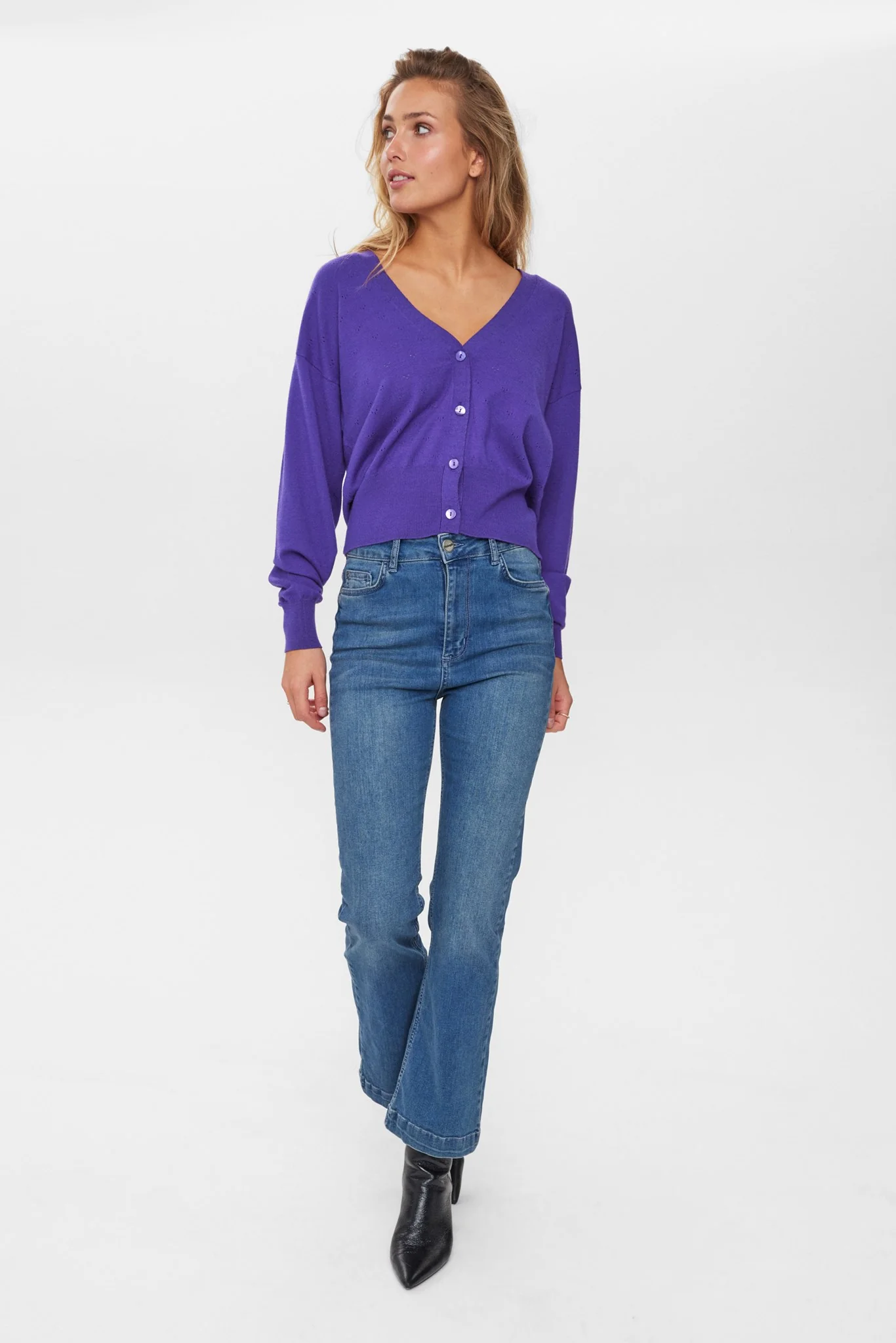 NUEDNA CARDIGAN  - Tillandsia Purple - Image 3