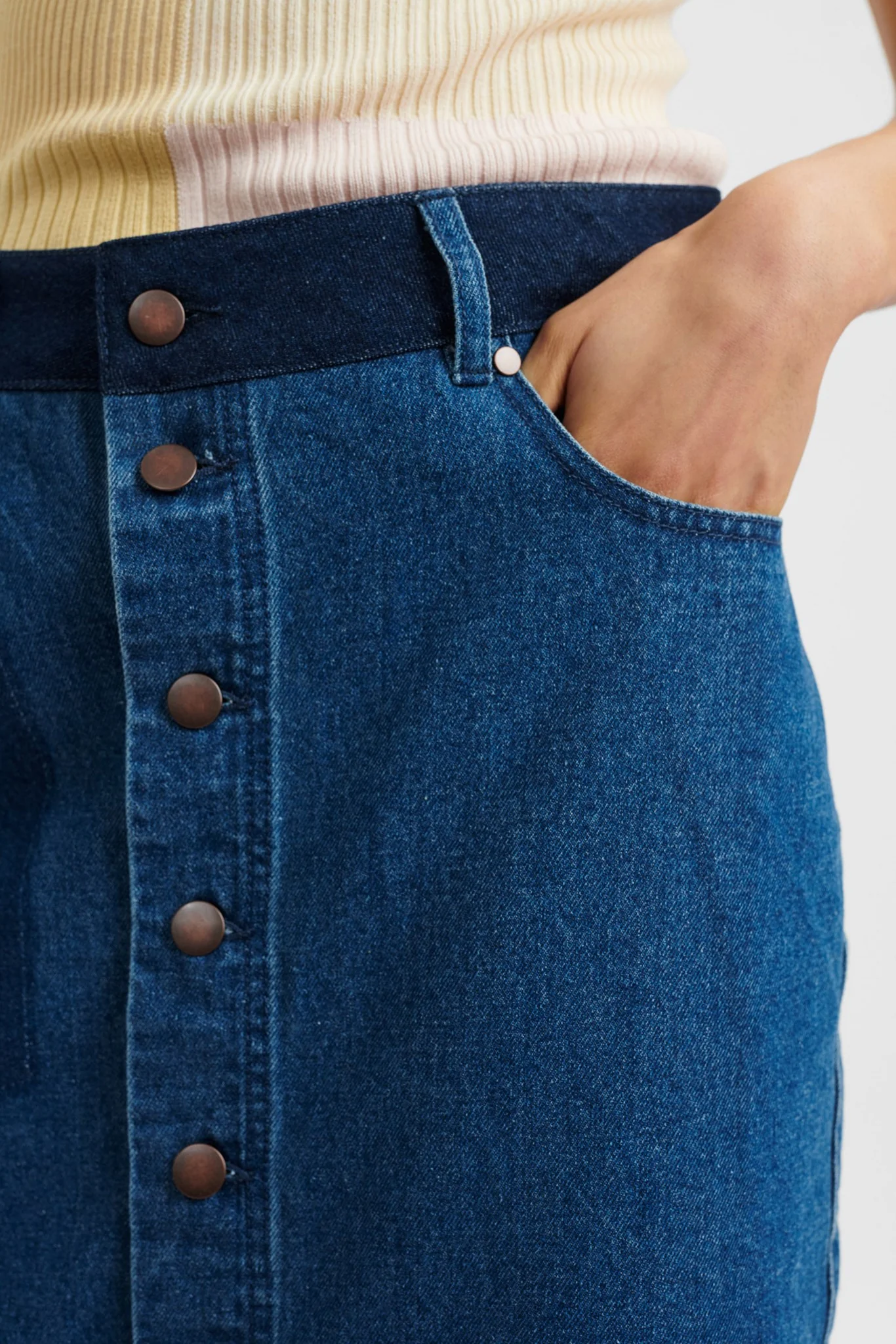 NUEDUZI SKIRT - Medium Blue Denim - Image 4