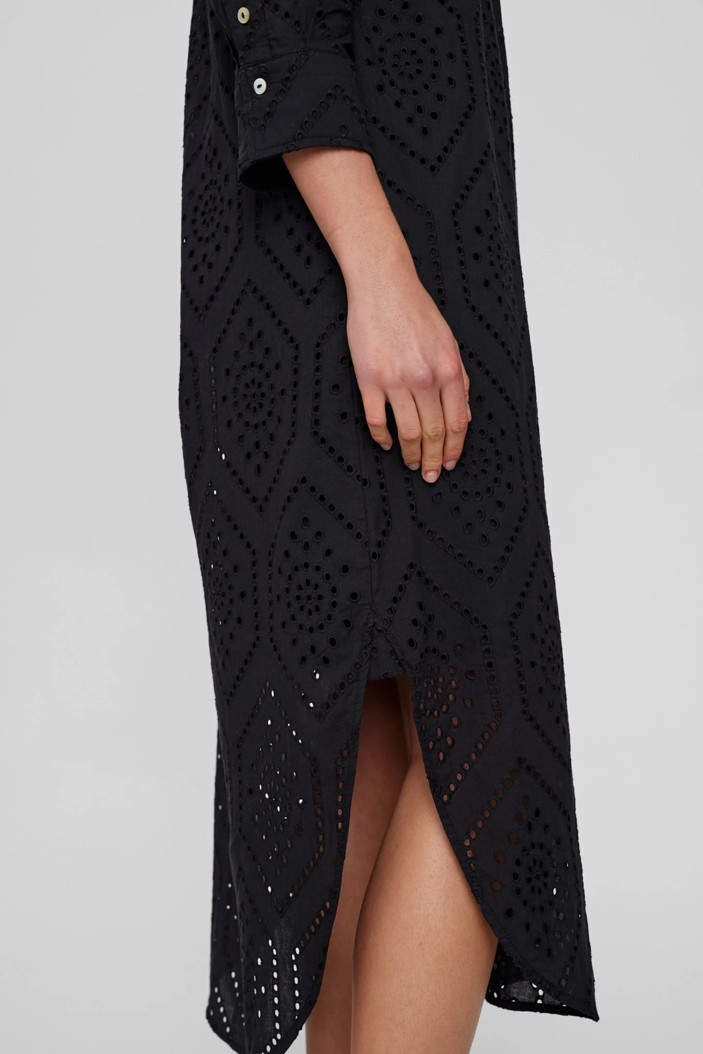 NUELIA LONG DRESS - Caviar - Image 4