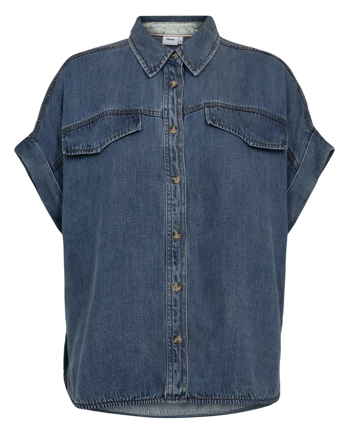 NUELIDA SLEEVELESS SHIRT - Snow Washed Denim - Image 5