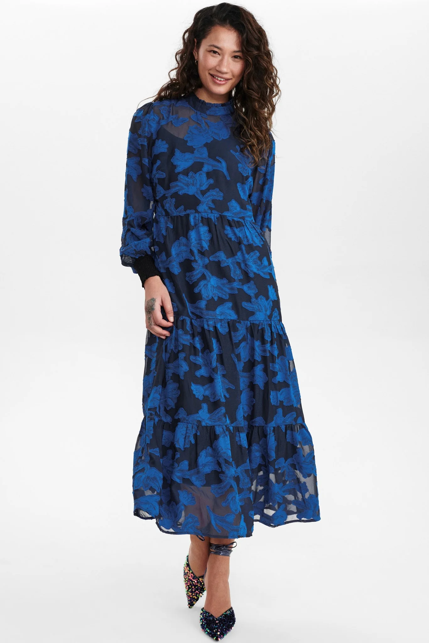 NUELIF DRESS PA - Caviar - Image 3