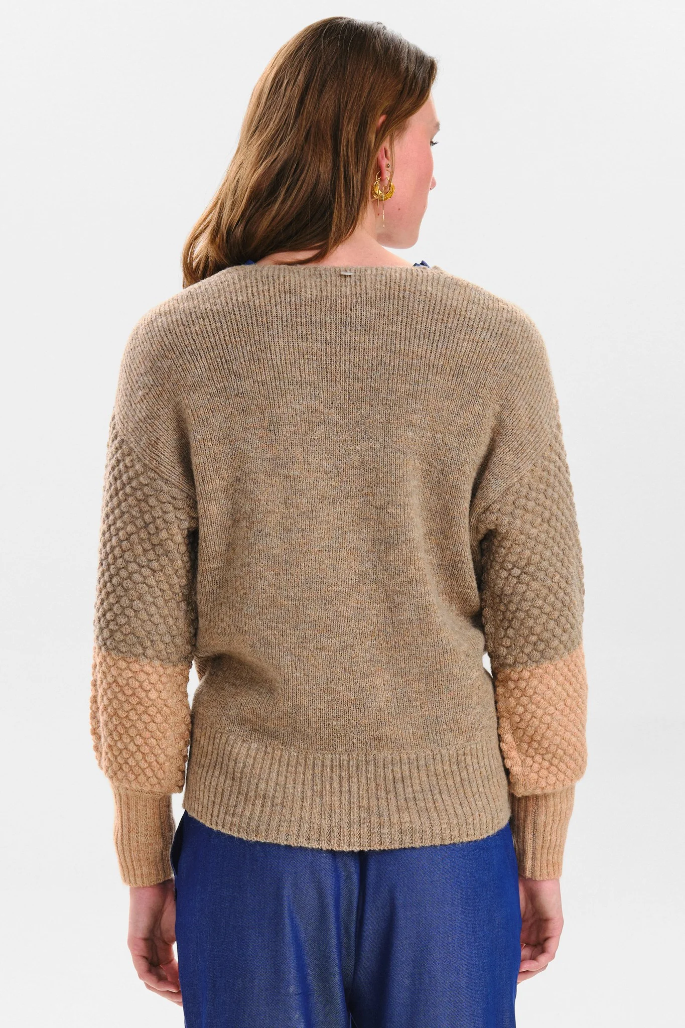 NUELINE WRAP PULLOVER - Raw Sienna - Image 2