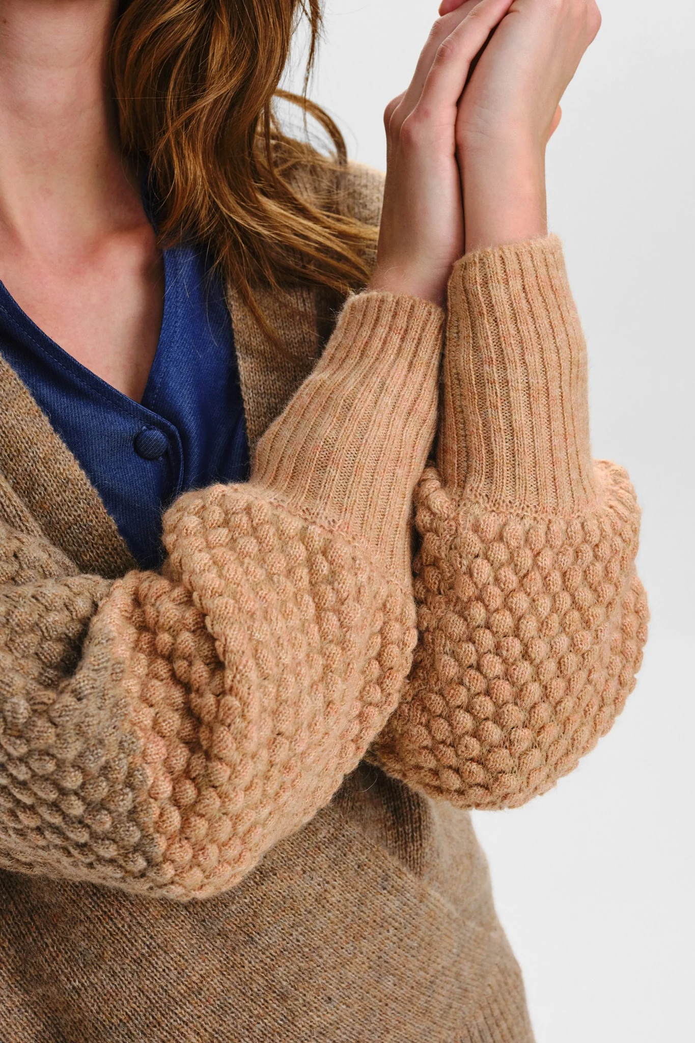 NUELINE WRAP PULLOVER - Raw Sienna - Image 5