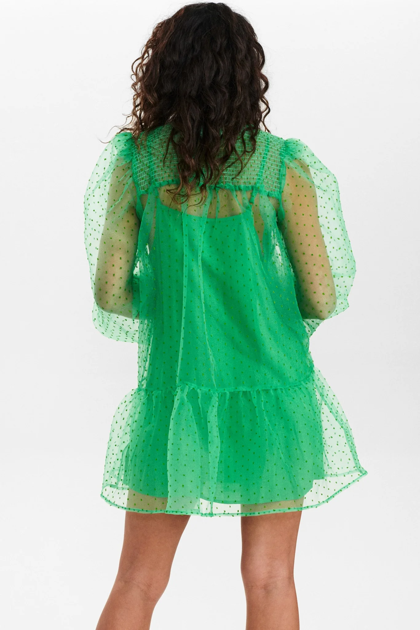 NUELINOR DRESS PA - Kelly Green - Image 2