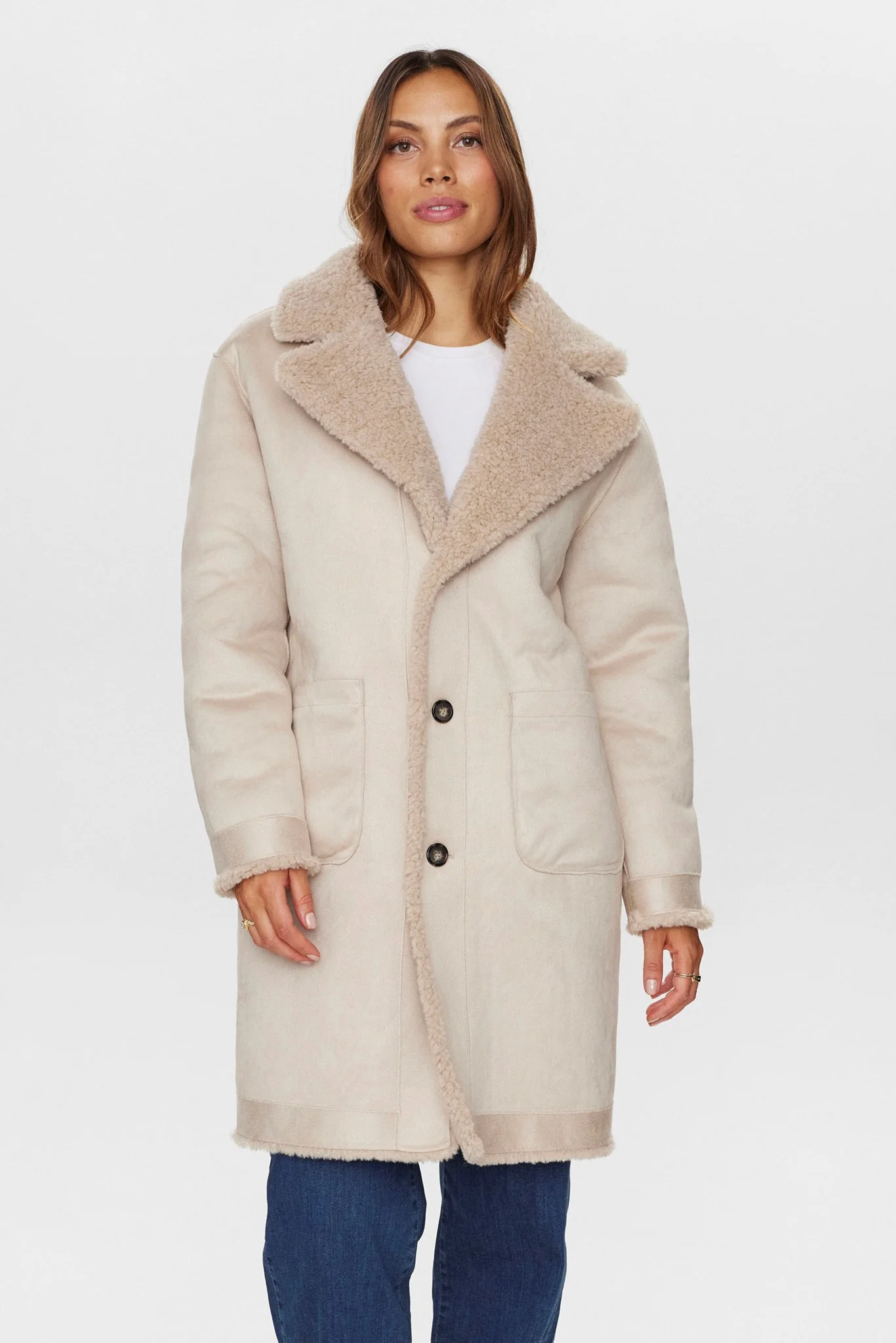 NUELLIOT REVERSABLE COAT  - Sesame - Image 3