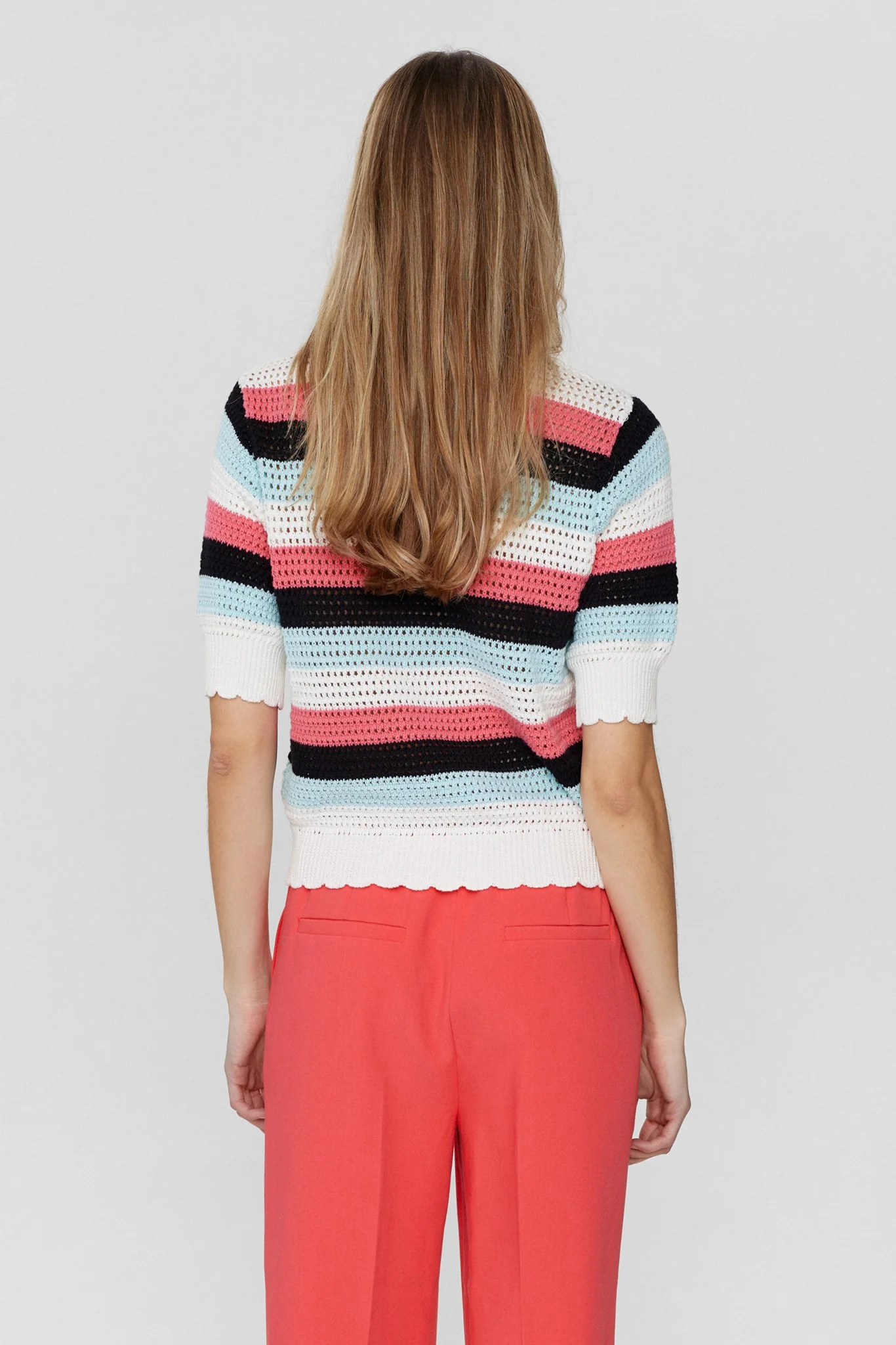 NUFANTIA STRIPE SS PULLOVER - Iced Aqua - Image 2